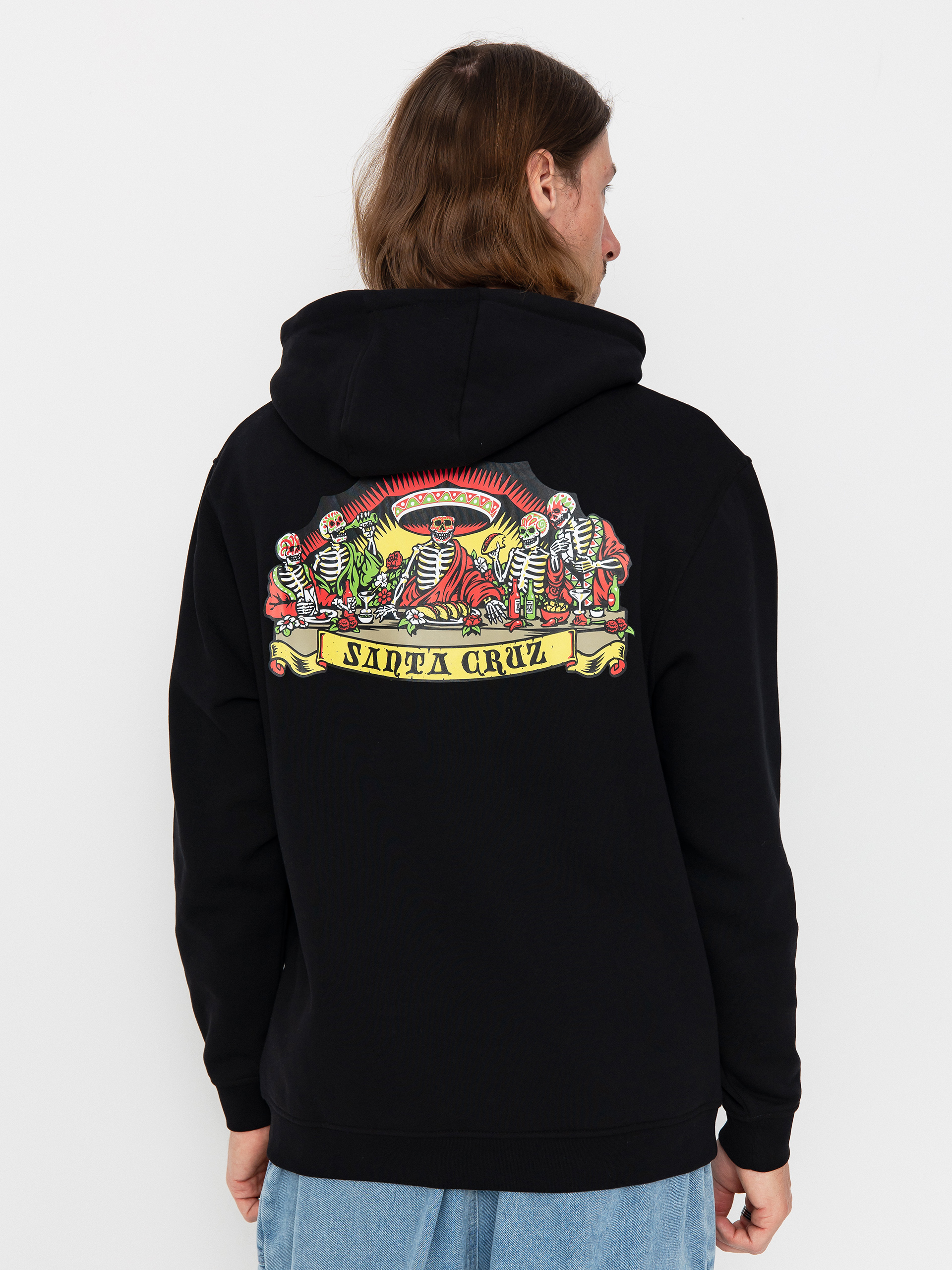 Hoodie Santa Cruz Garçon 13-14 Ans – Noir – Zippé – Occasion (détails)