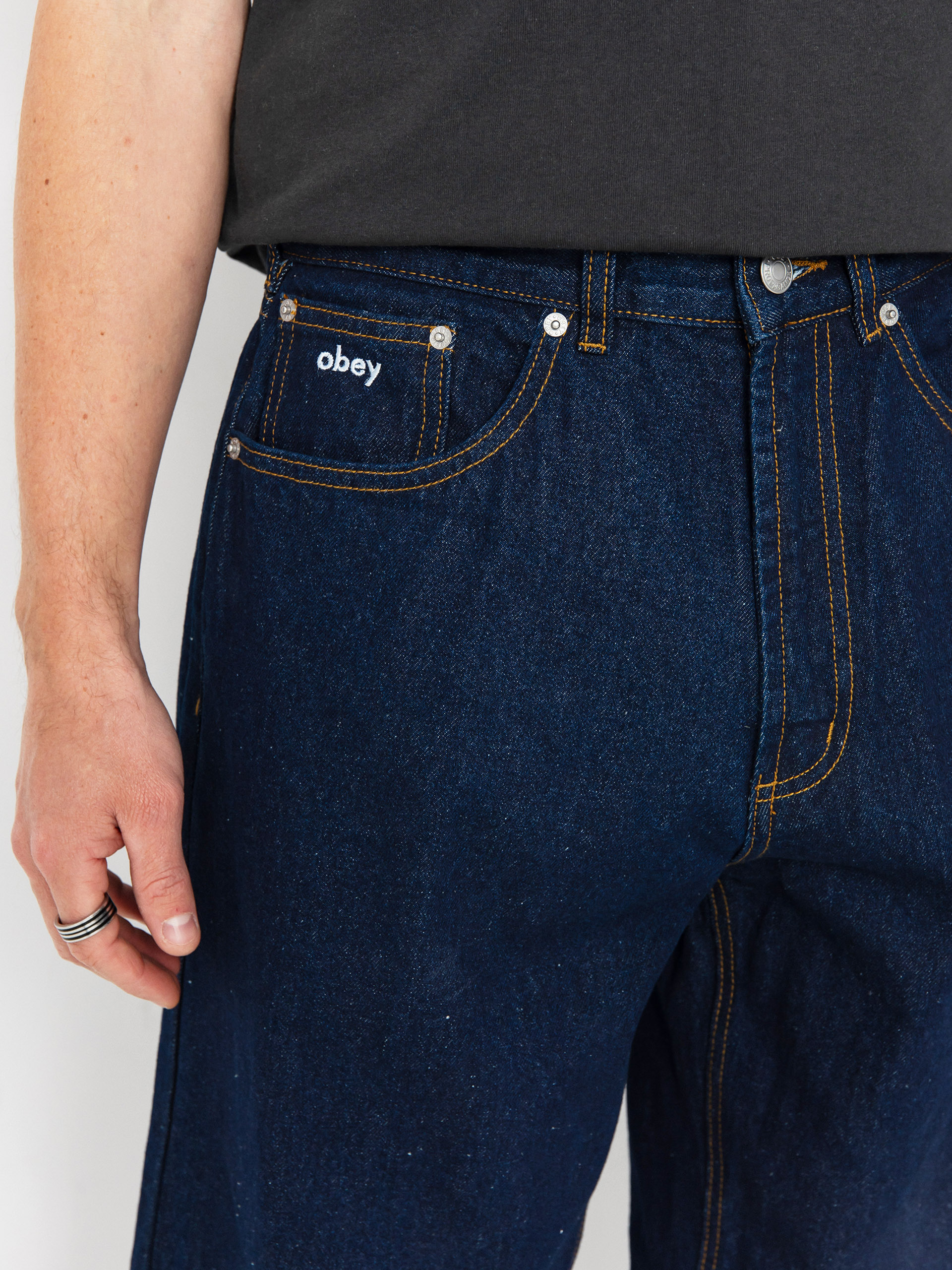 OBEY Bigwig Baggy Denim Pants (rinse indigo)
