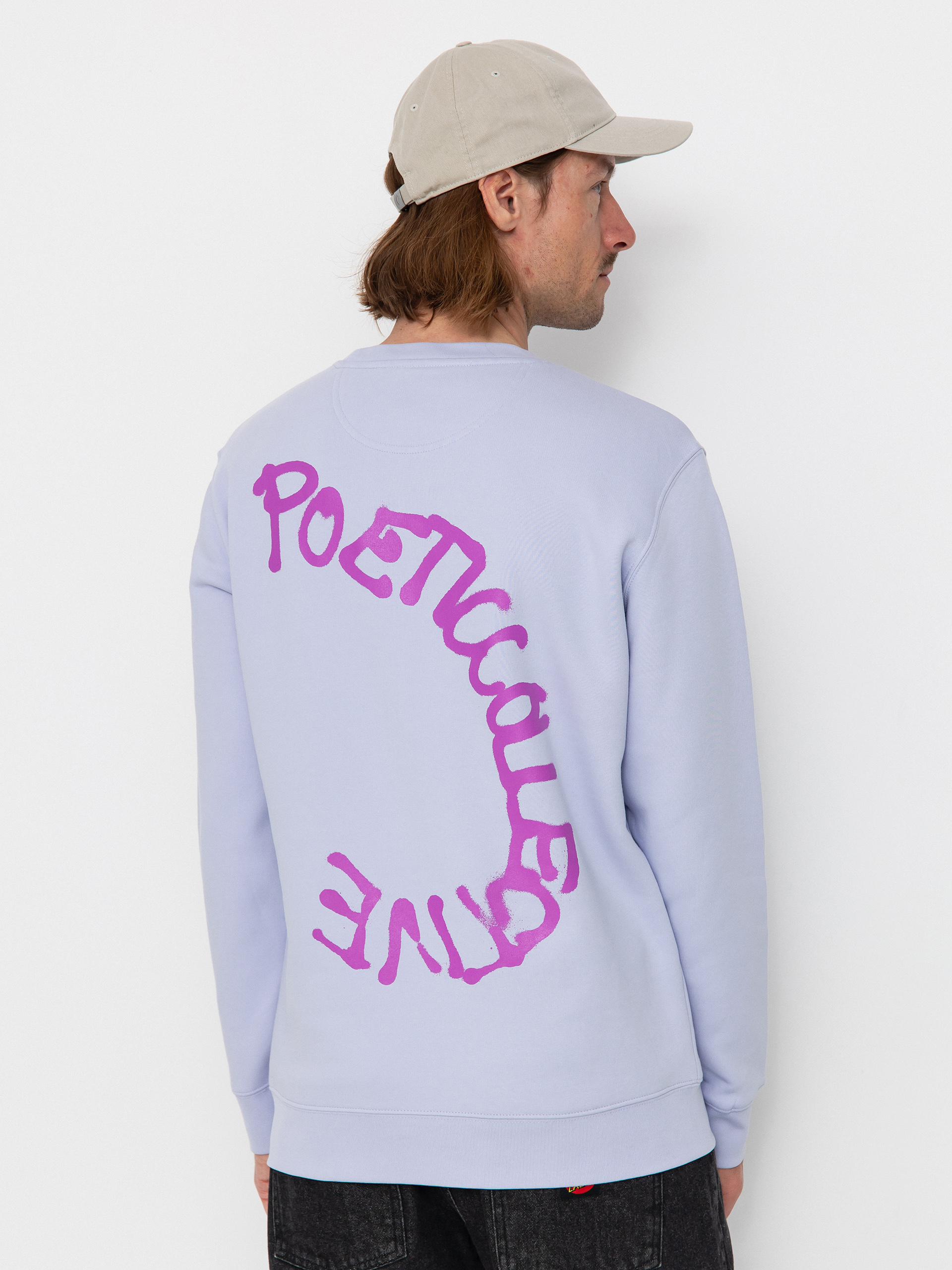 Poetic Collective Sweatshirt Spray Text (purple)