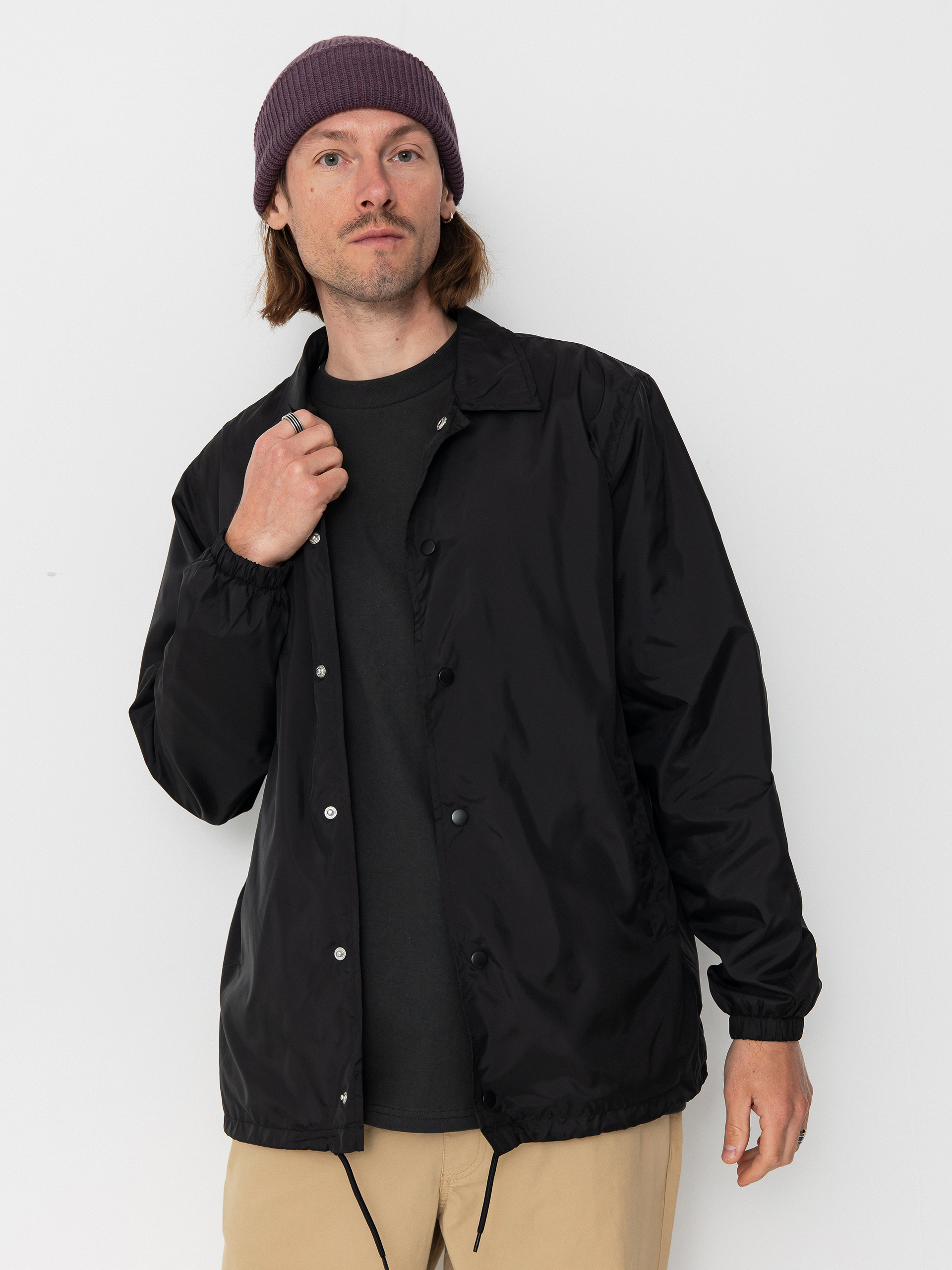 Poetic Collective Jacket Burning Skull Coach (black)
