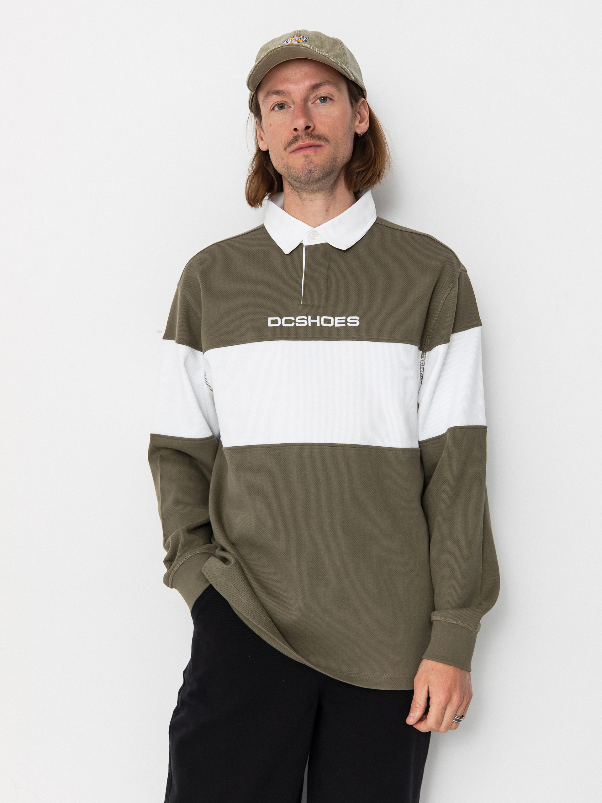 DC Half Time Polo Longsleeve (vetiver)