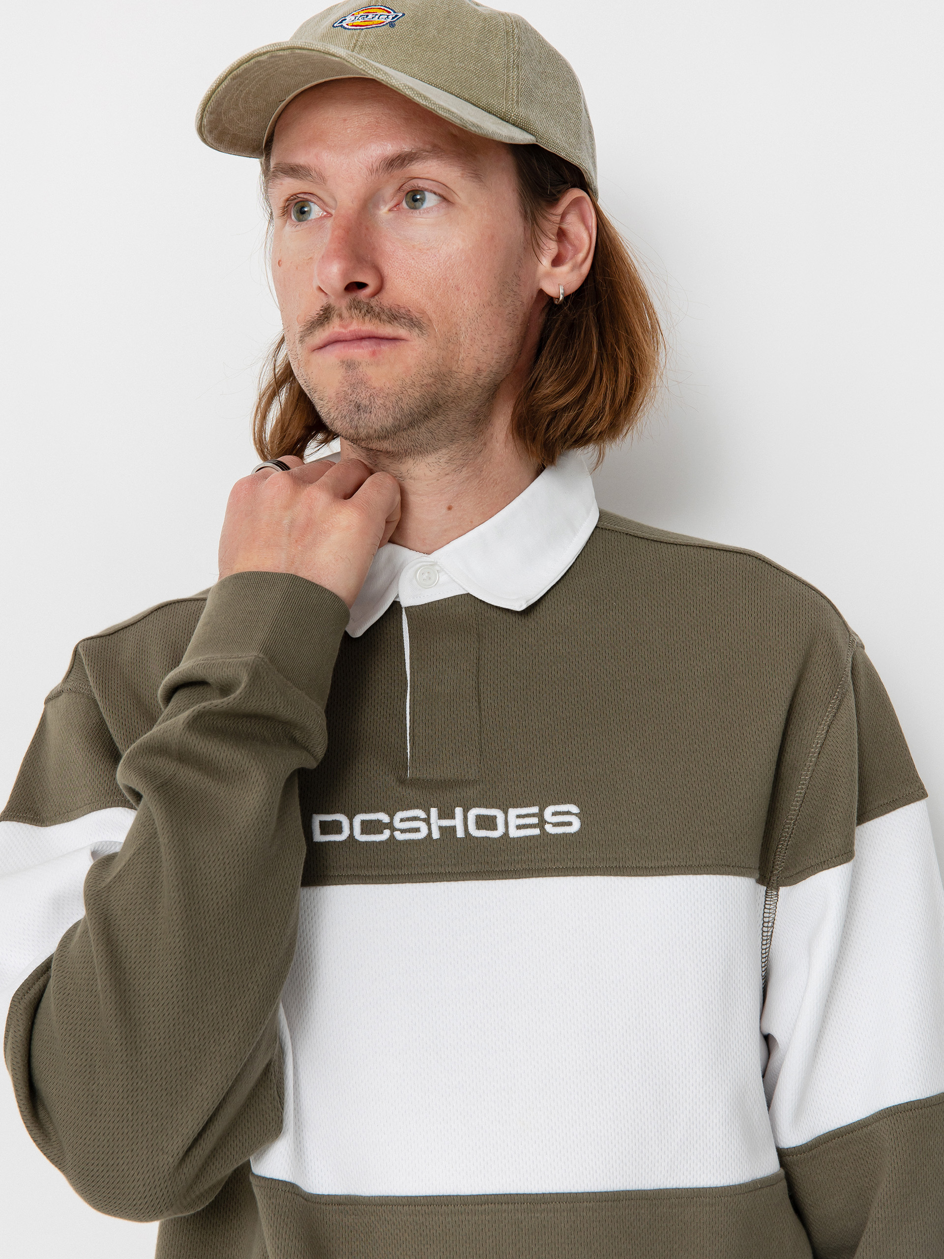 DC Half Time Polo Longsleeve (vetiver)