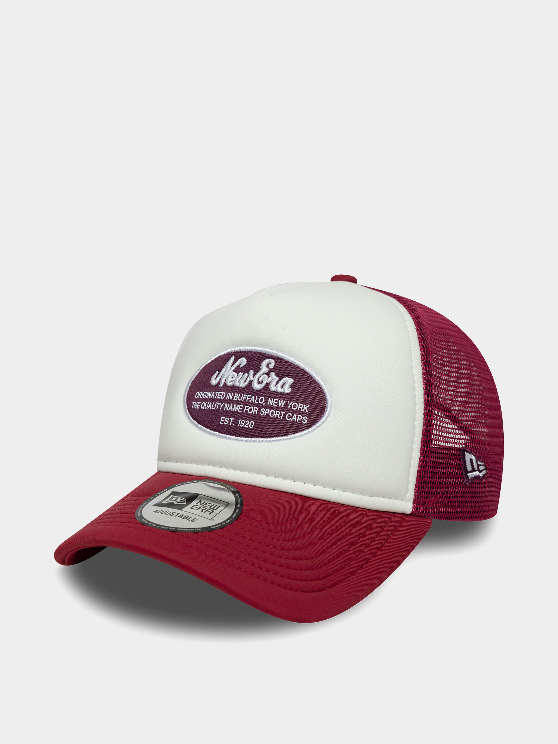New Era Cap Oval Foam Patch Trucker (cherry/white)