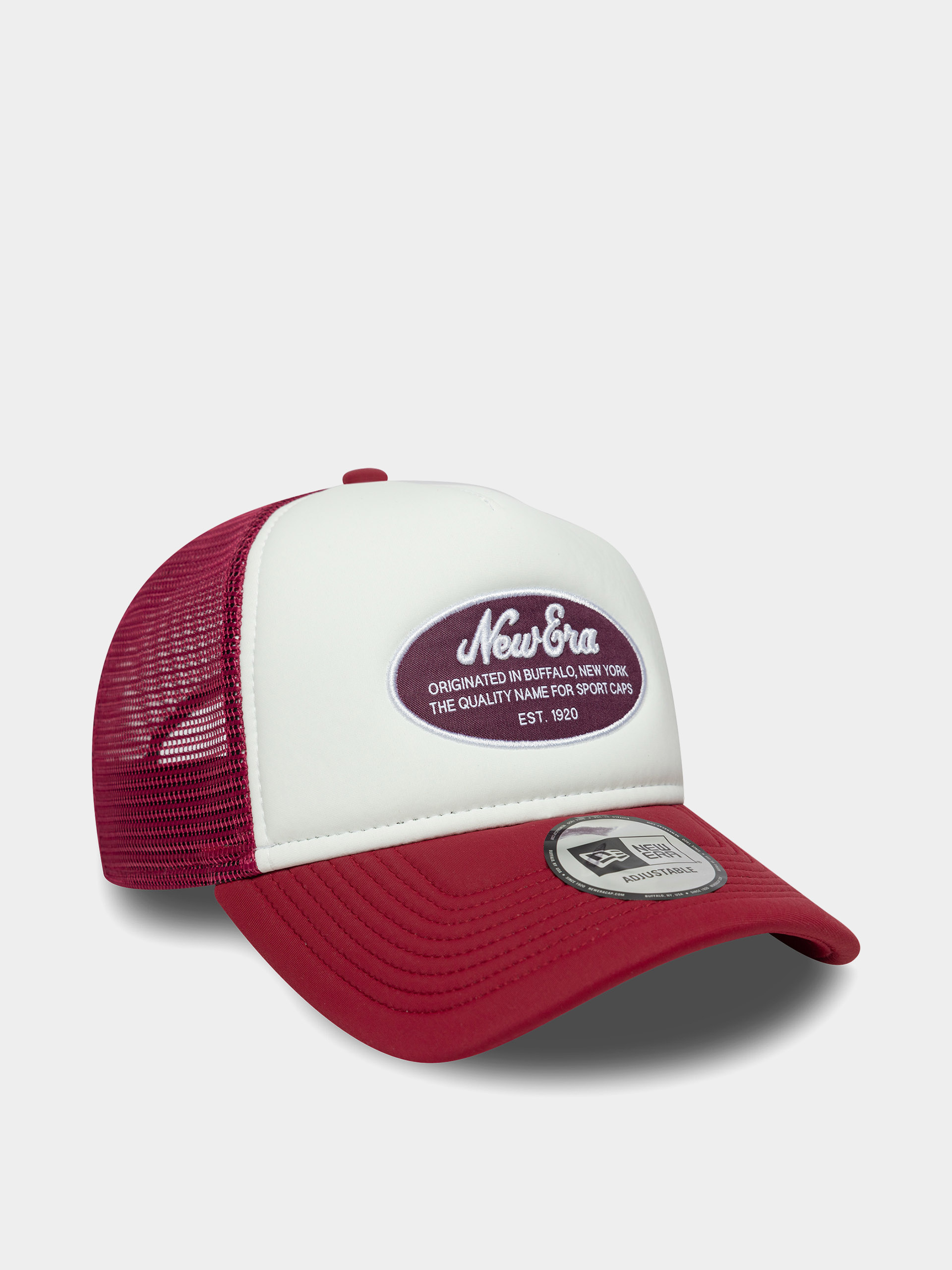 New Era Cap Oval Foam Patch Trucker (cherry/white)