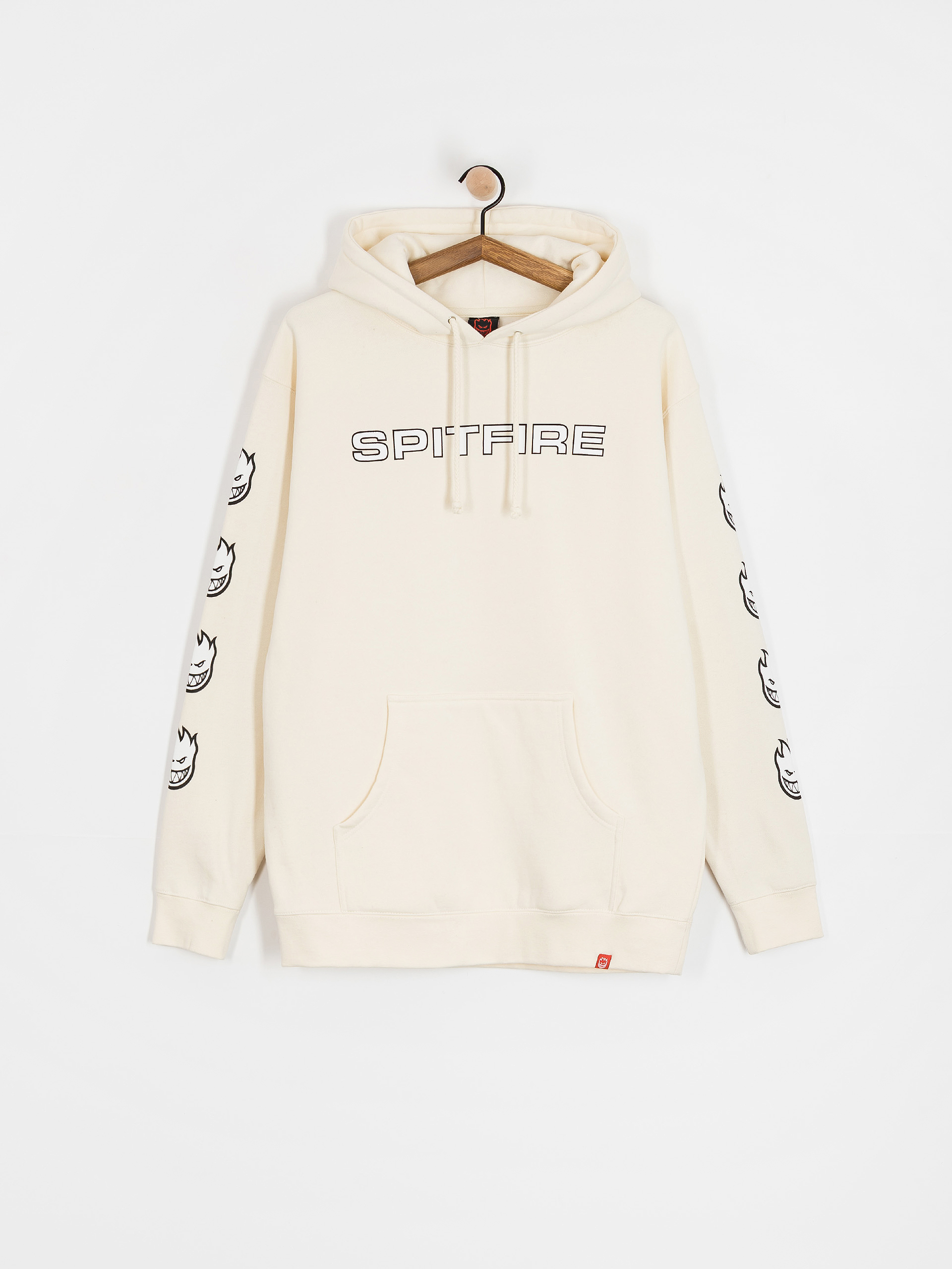 Spitfire Classic 87 Bighead Fill Sleeve HD Hoodie (bone w/black&white prints)
