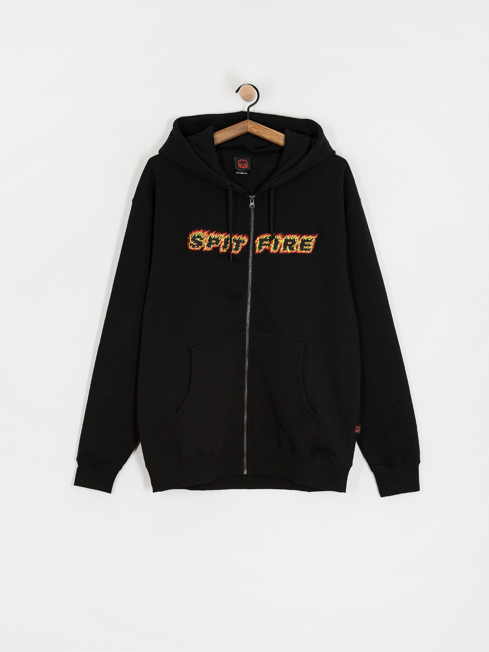 Spitfire Flames Script ZHD Hoodie (black)