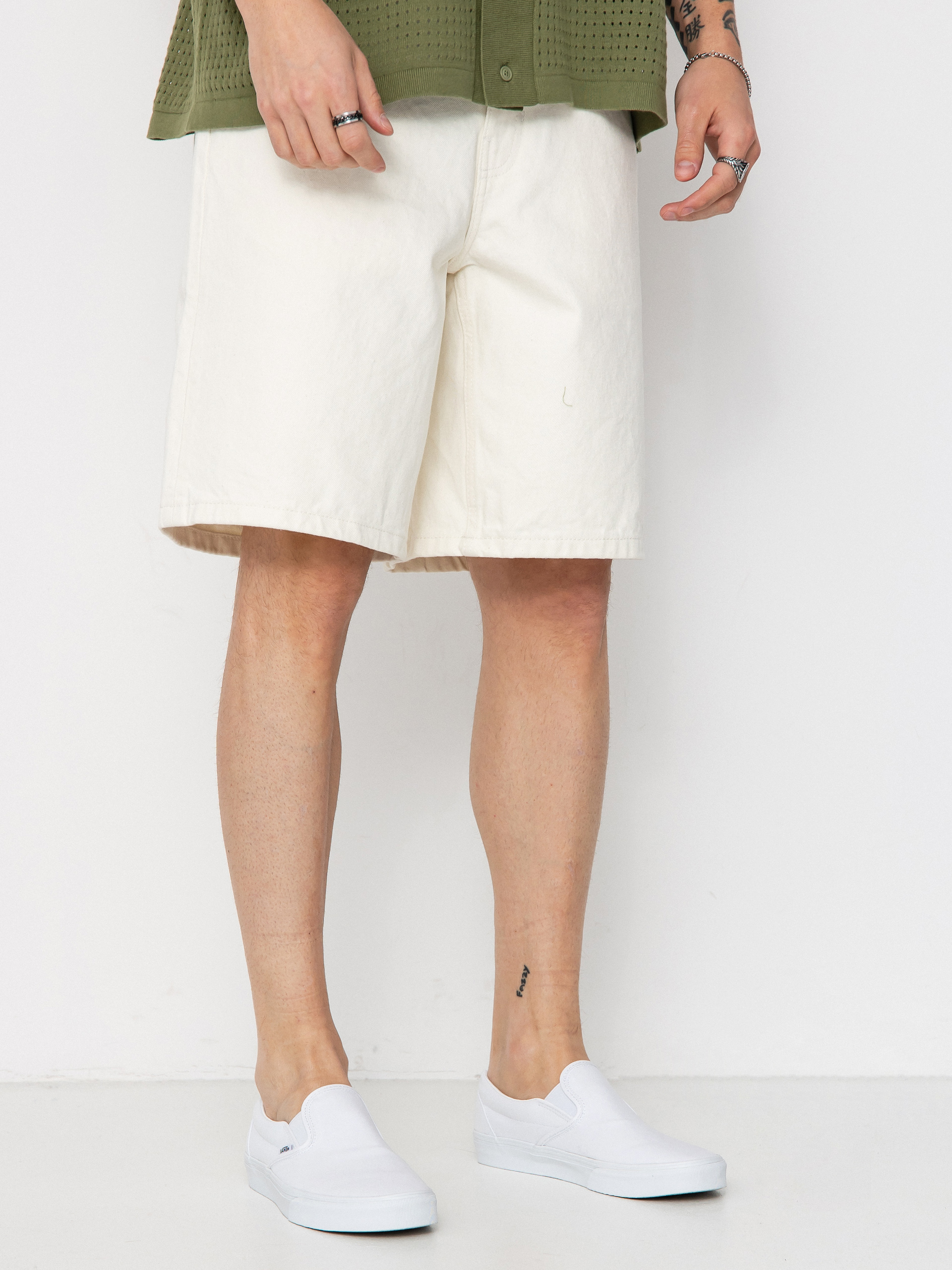 Vans Check 5 Baggy Denim Shorts (marshmallow)