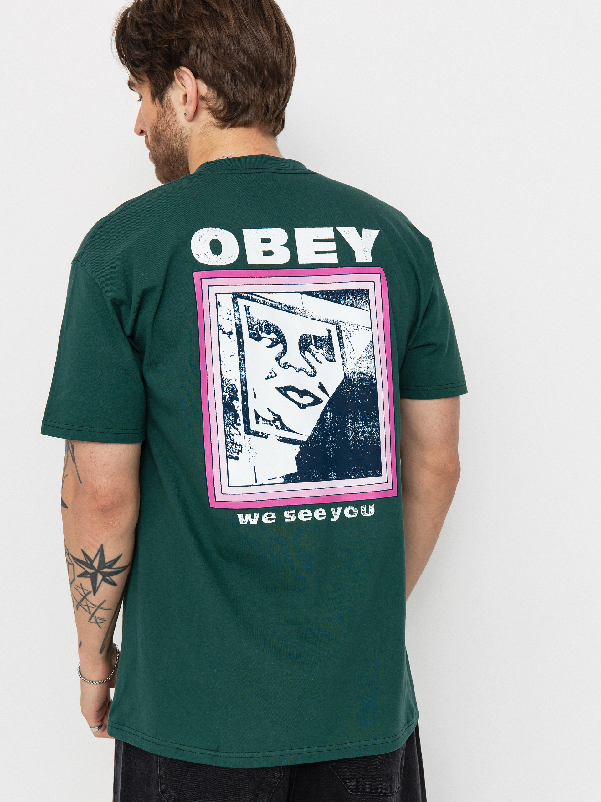OBEY We See You T-shirt (rain forest)