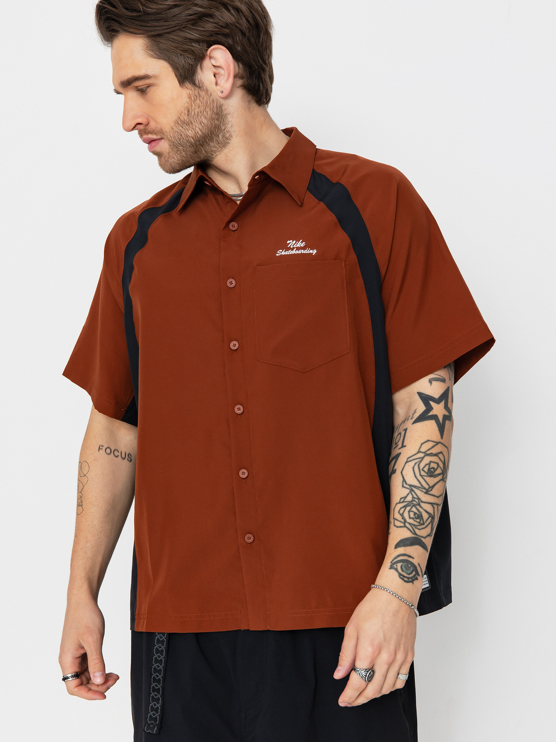 Nike SB Shirt Dri Fit Bowler2 Woven (cinnamon/black/white)