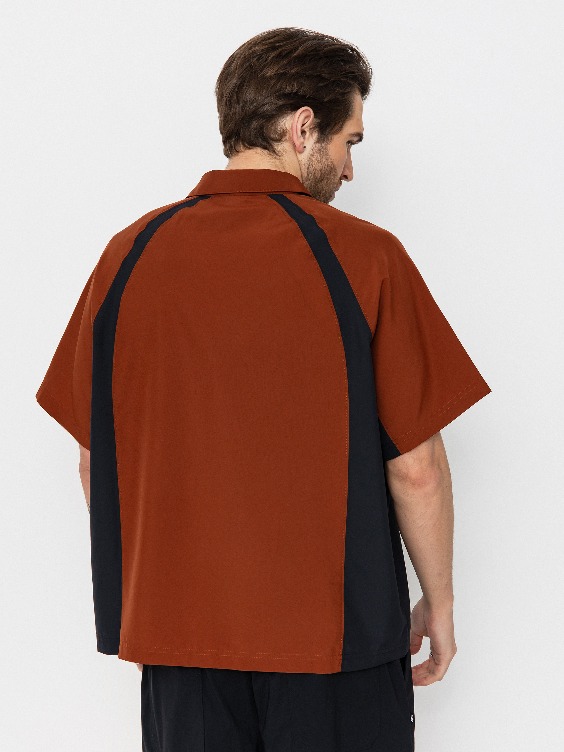 Nike SB Hemd Dri Fit Bowler2 Woven (cinnamon/black/white)