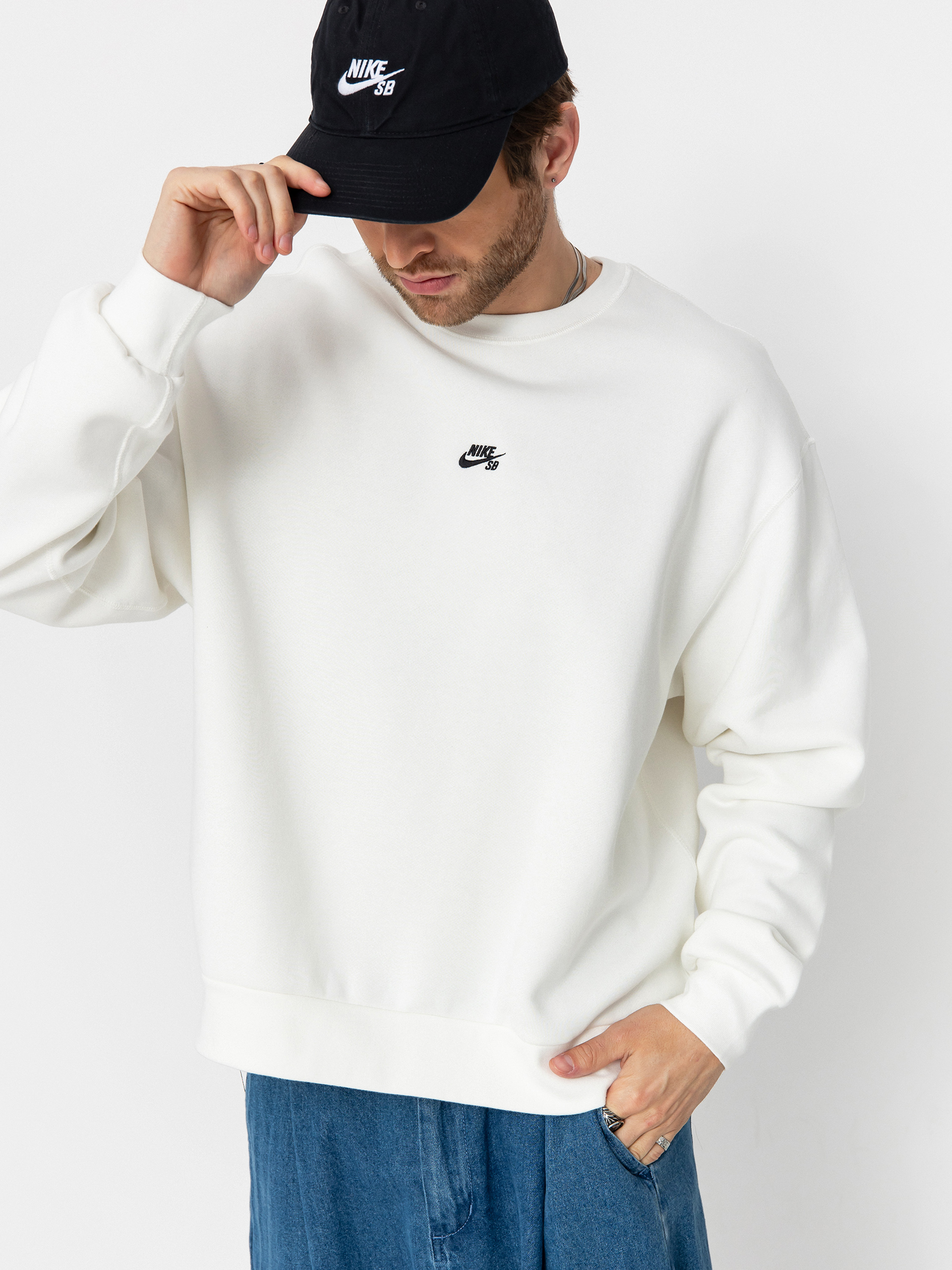 Crewneck Sweatshirt Nike Swoosh Sweatshirt White Hoodies And
