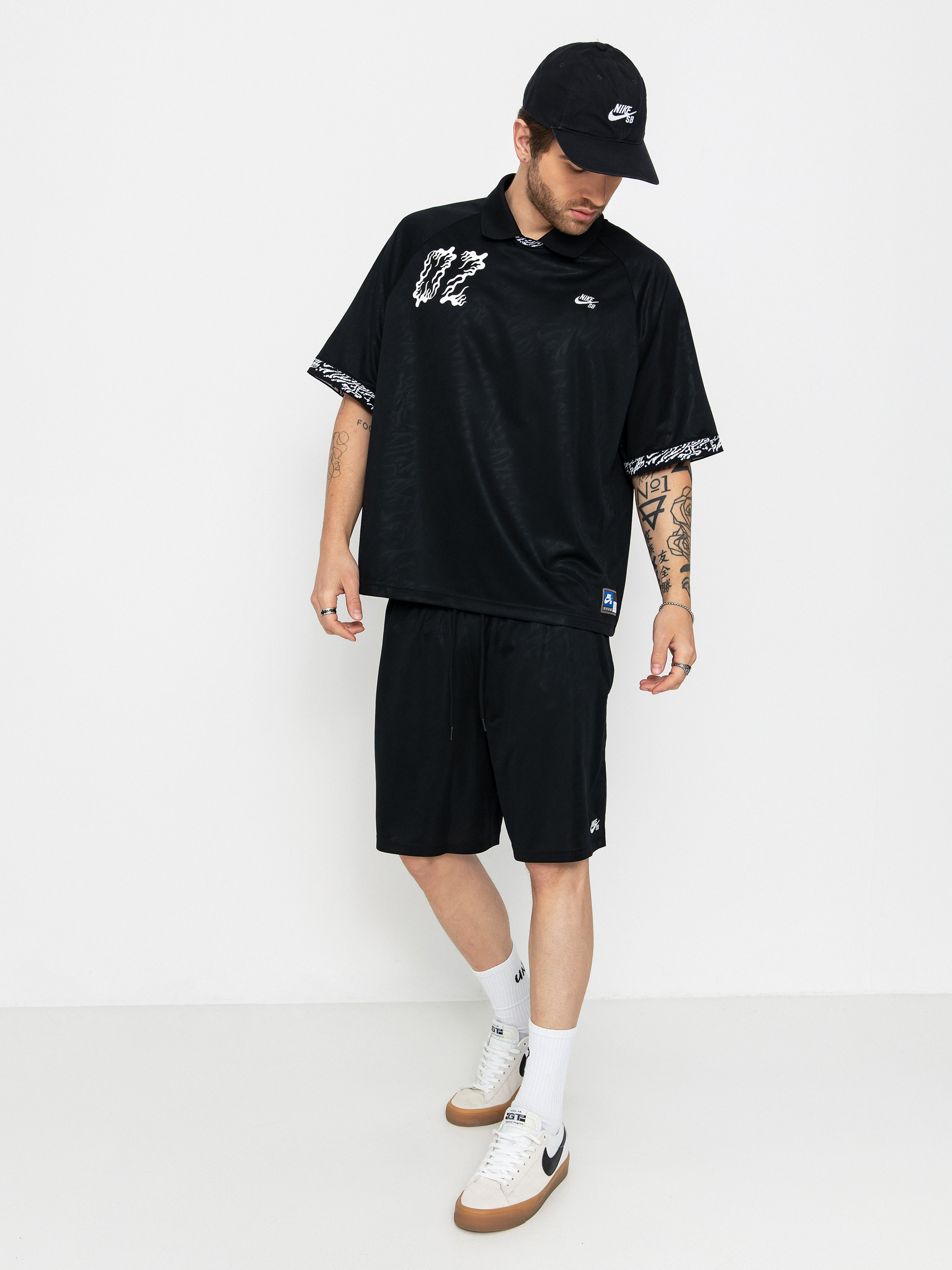 Nike SB T-Shirt Dri Fit Jacquard (black/black/white)