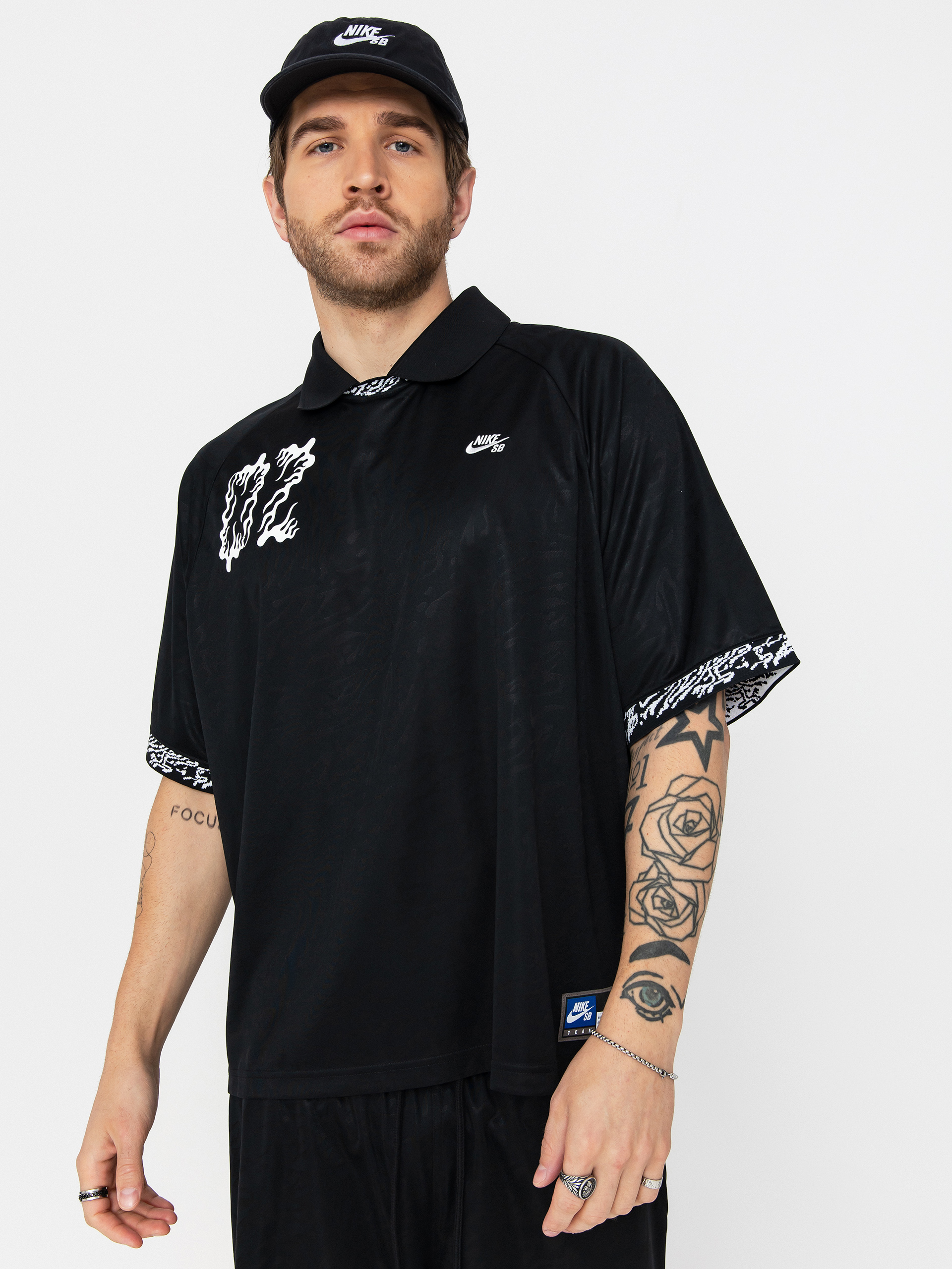 Nike SB T-Shirt Dri Fit Jacquard - black (black/black/white)