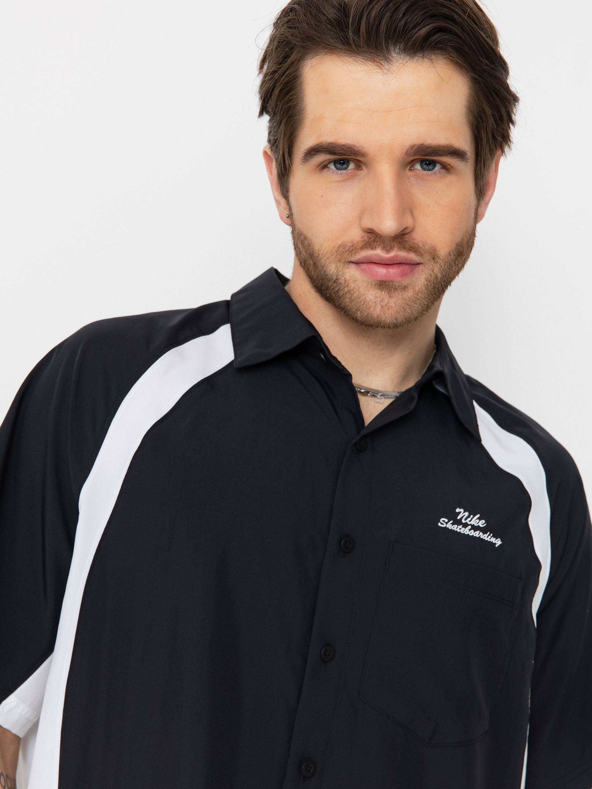 Nike SB Shirt Dri Fit Bowler2 Woven (black/white/white)