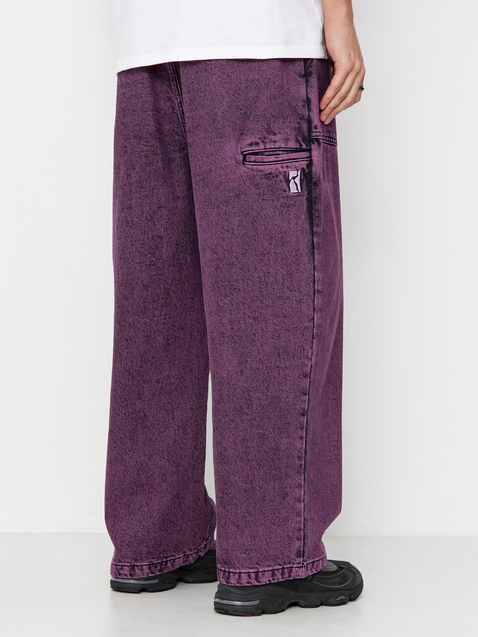 Poetic Collective Hose Painter (purple acid wash denim)
