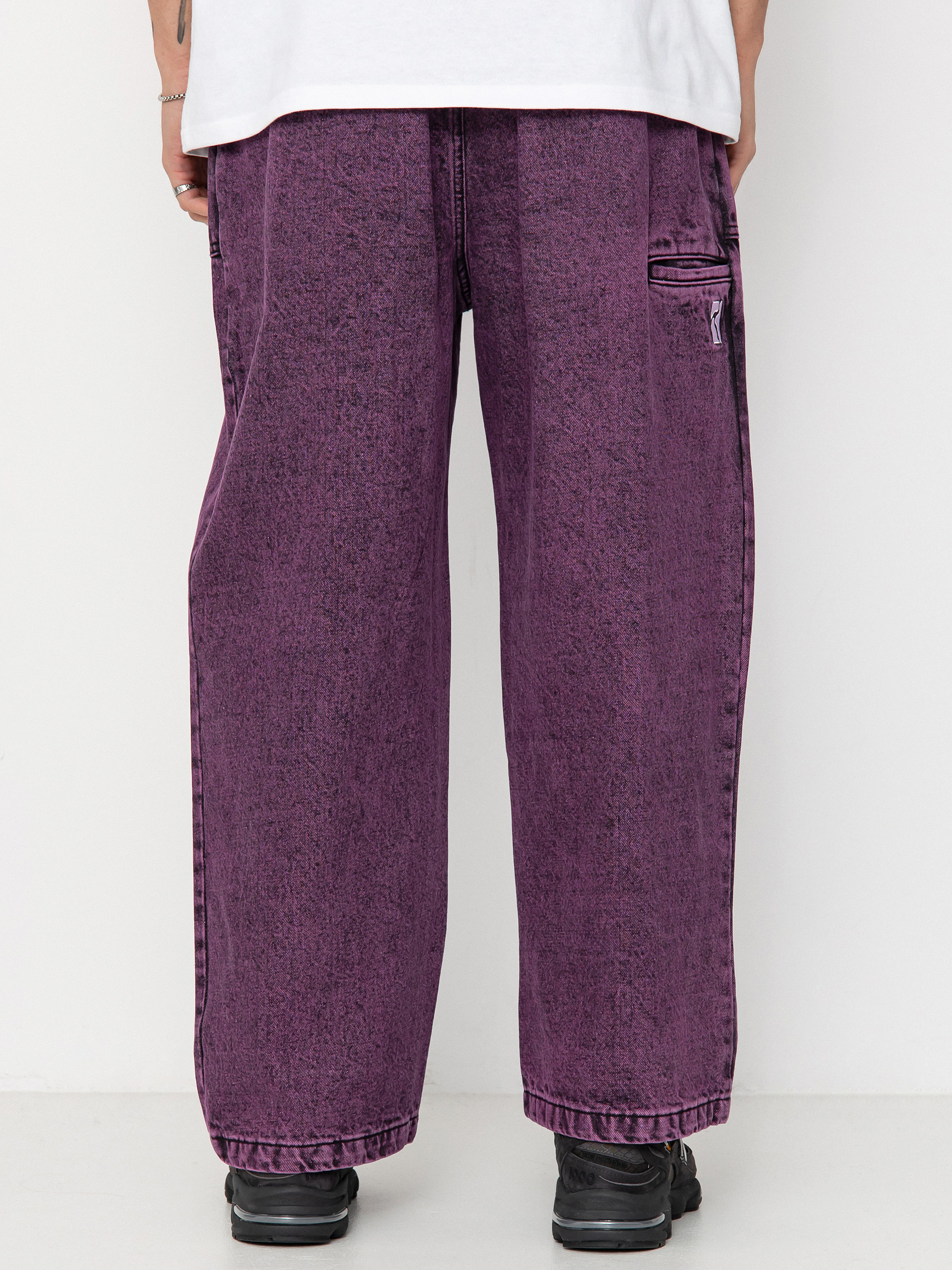 Poetic Collective Hose Painter (purple acid wash denim)