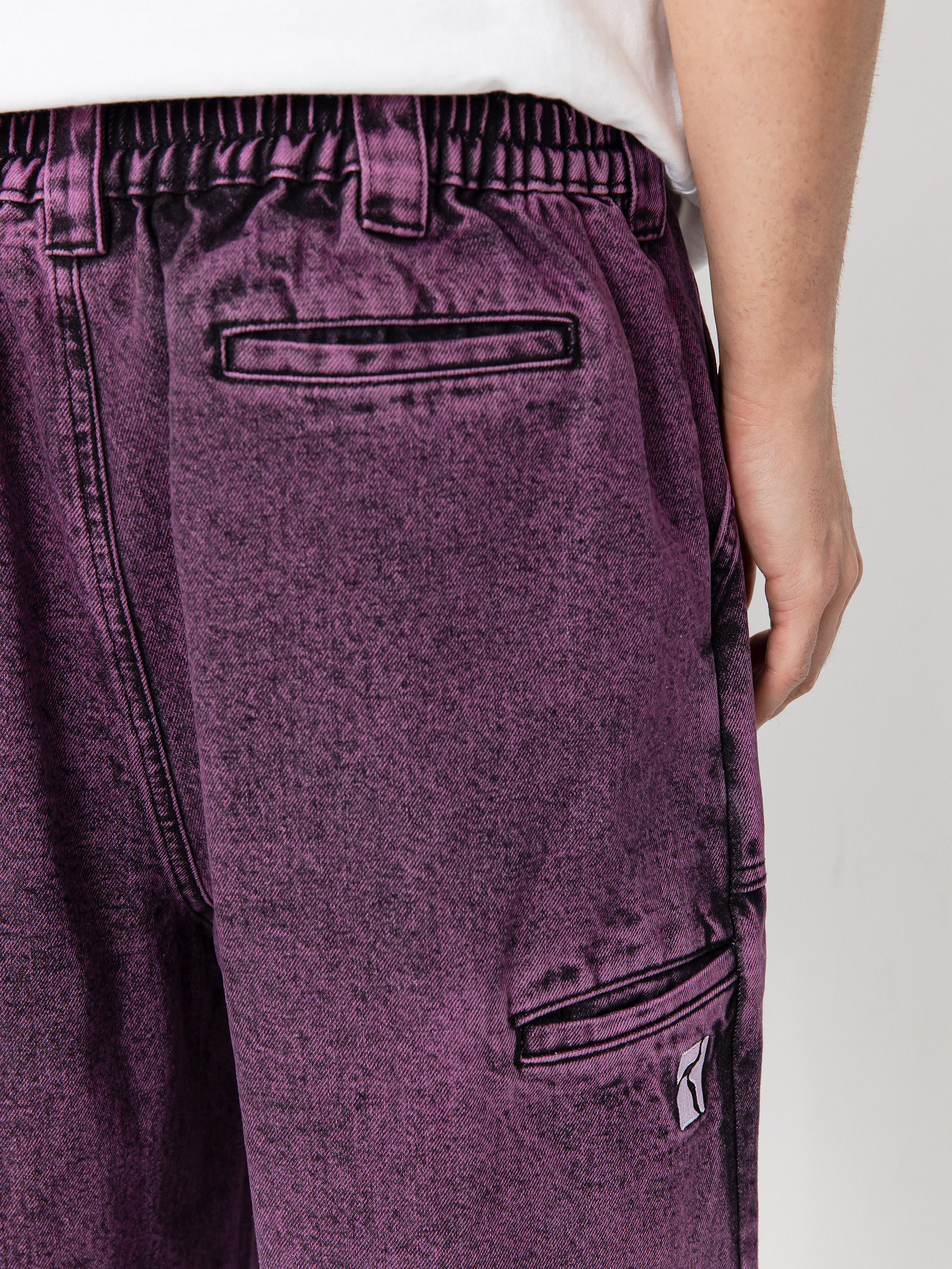Poetic Collective Hose Painter (purple acid wash denim)