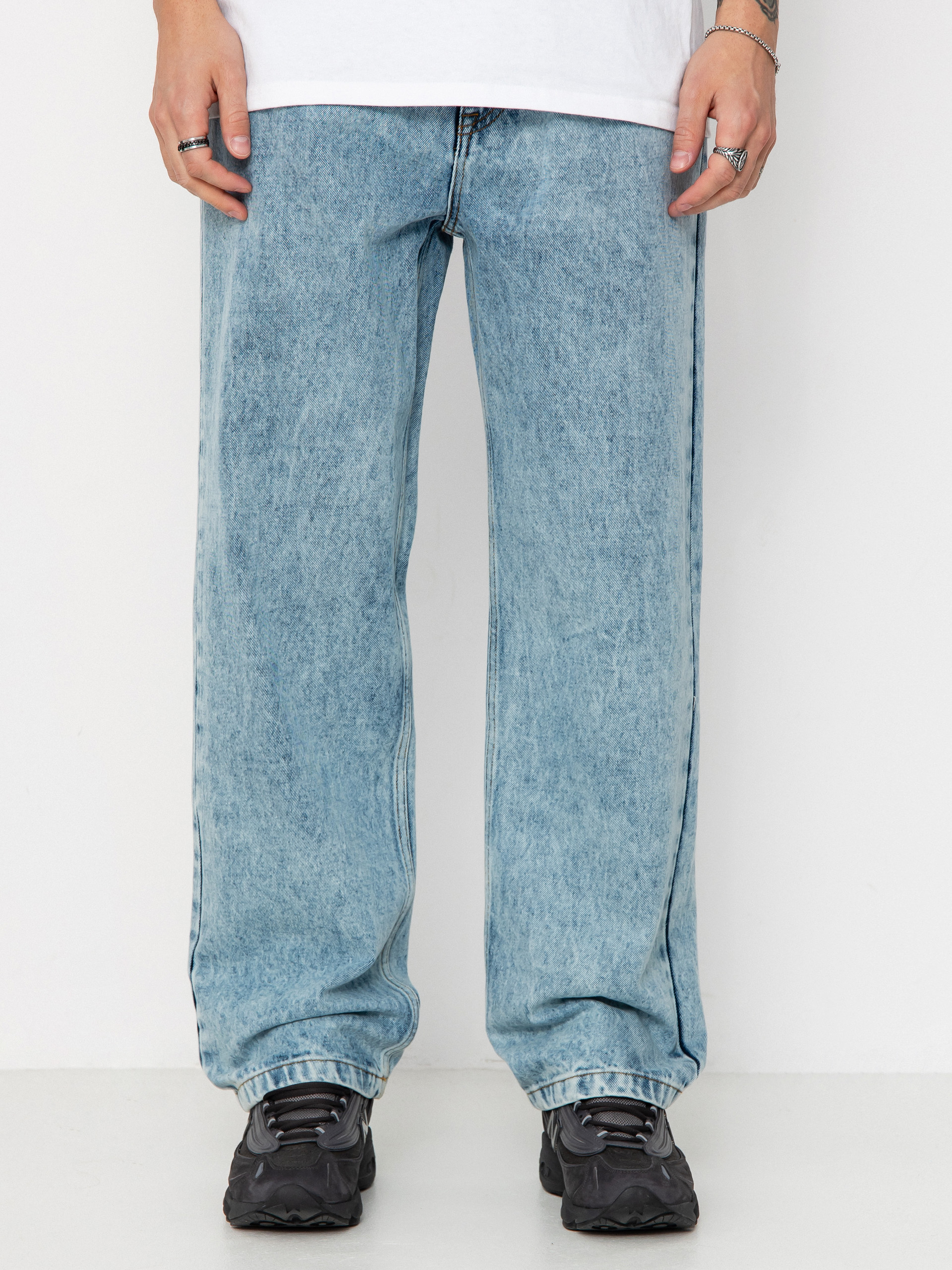 MassDnm Craft Jeans Baggy Fit Pants - blue (light blue stone wash)