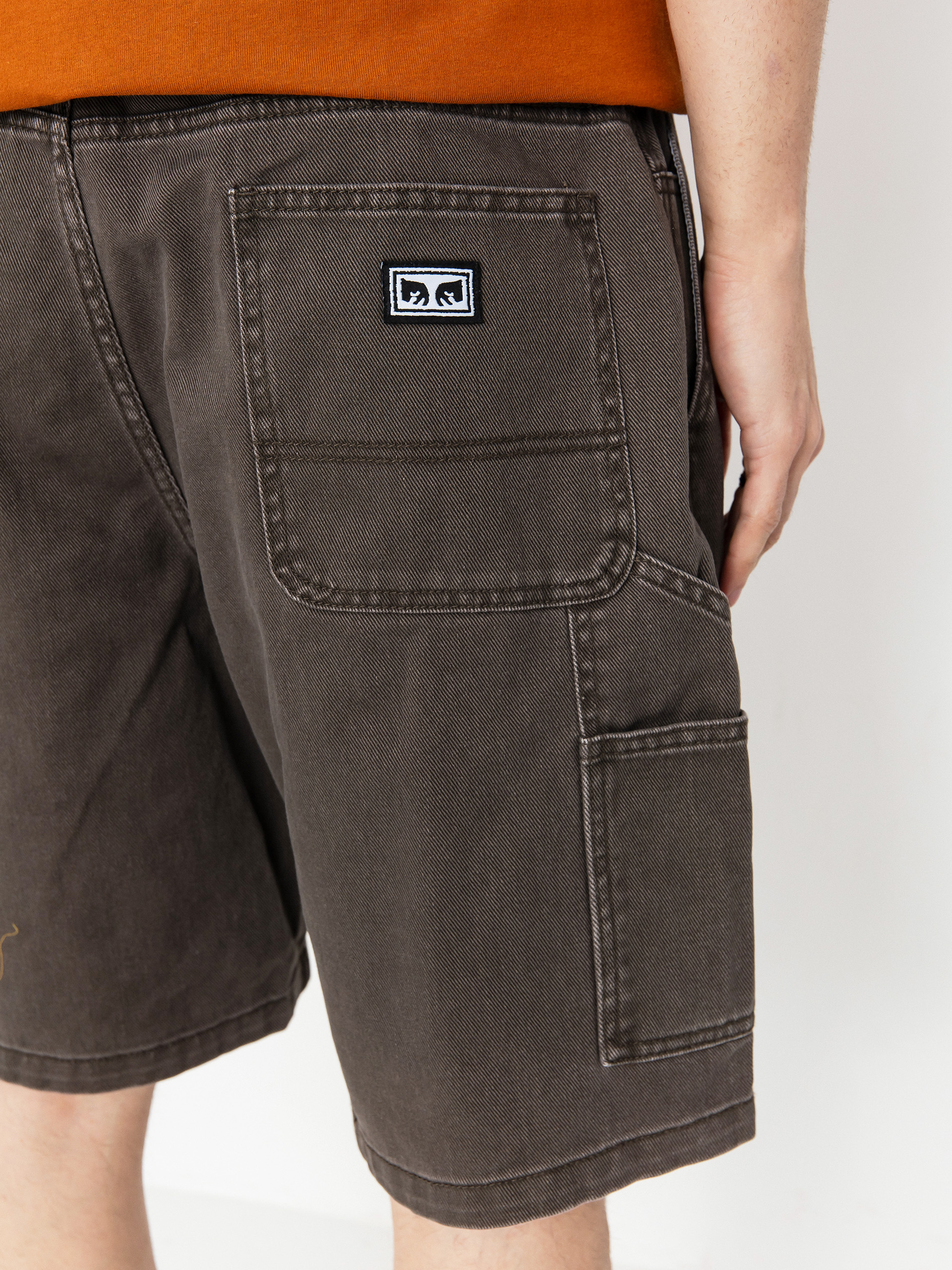 OBEY Bigwig Denim Carpenter Shorts - brown (wren faded wash)