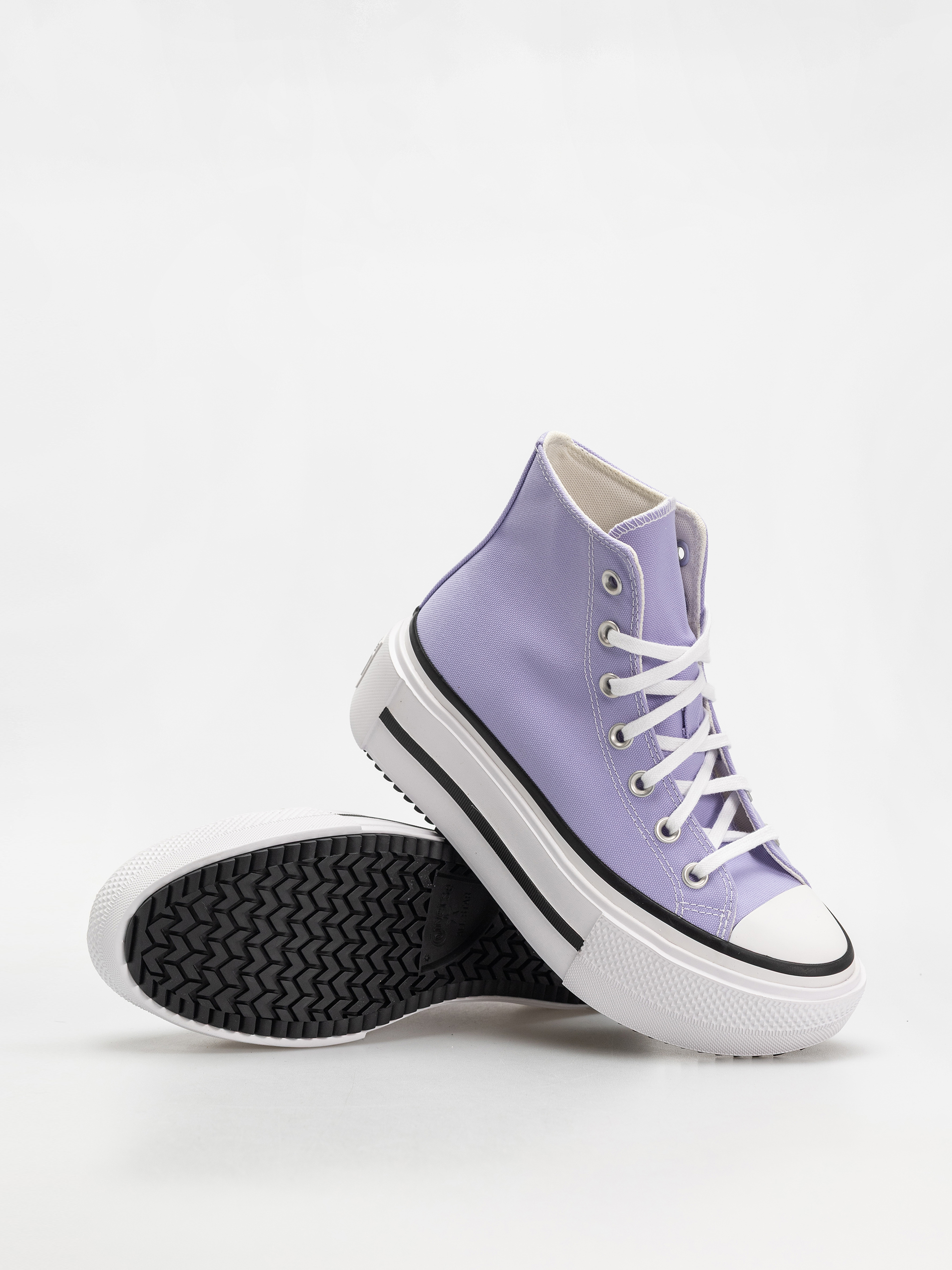 Converse Chuck Taylor All Star Lift Double Stack Hi Chucks (violet heat/egret/black)