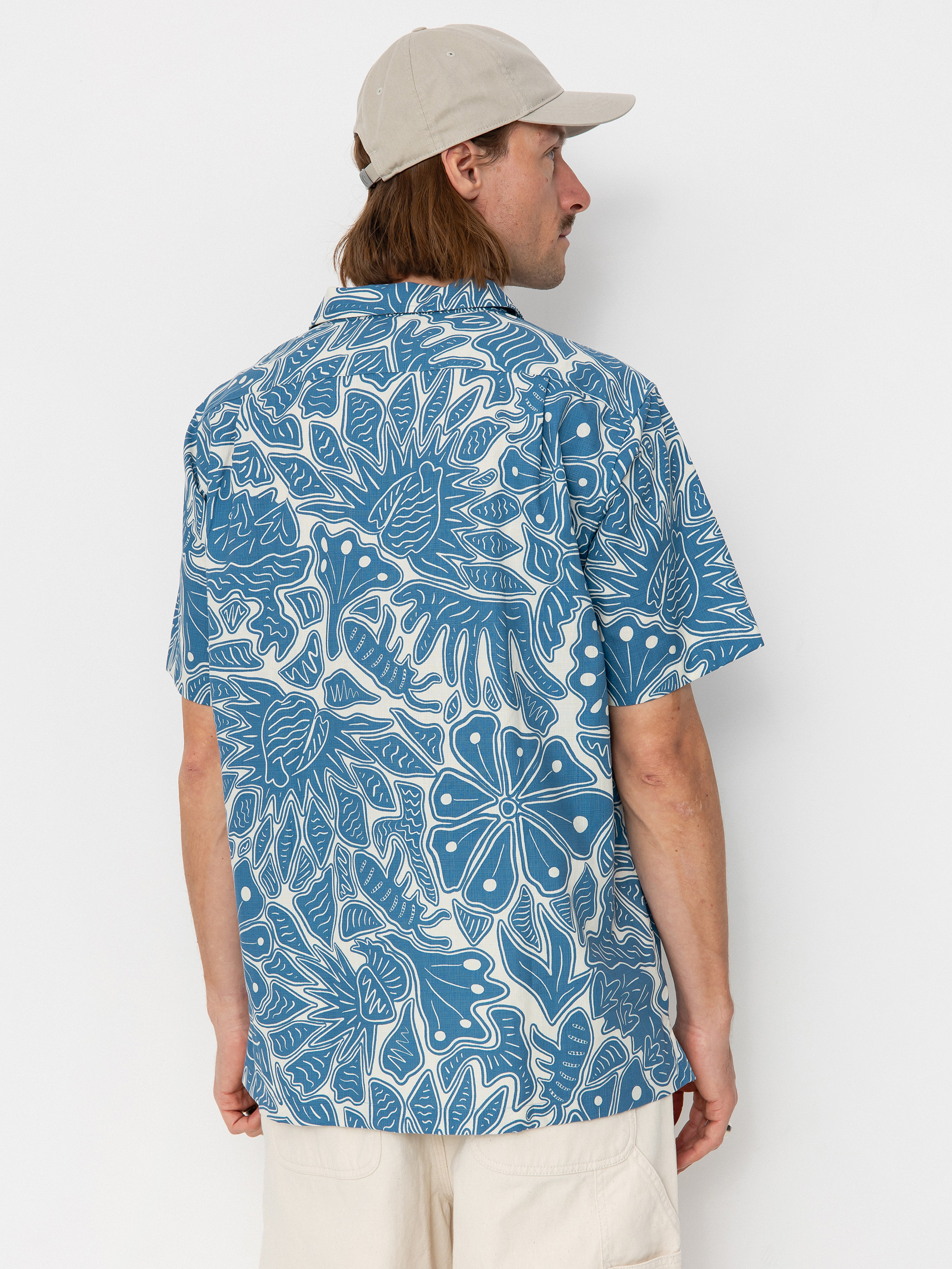 Patagonia Tidal Threads Camp Hemd (bees and flowers/still blue)