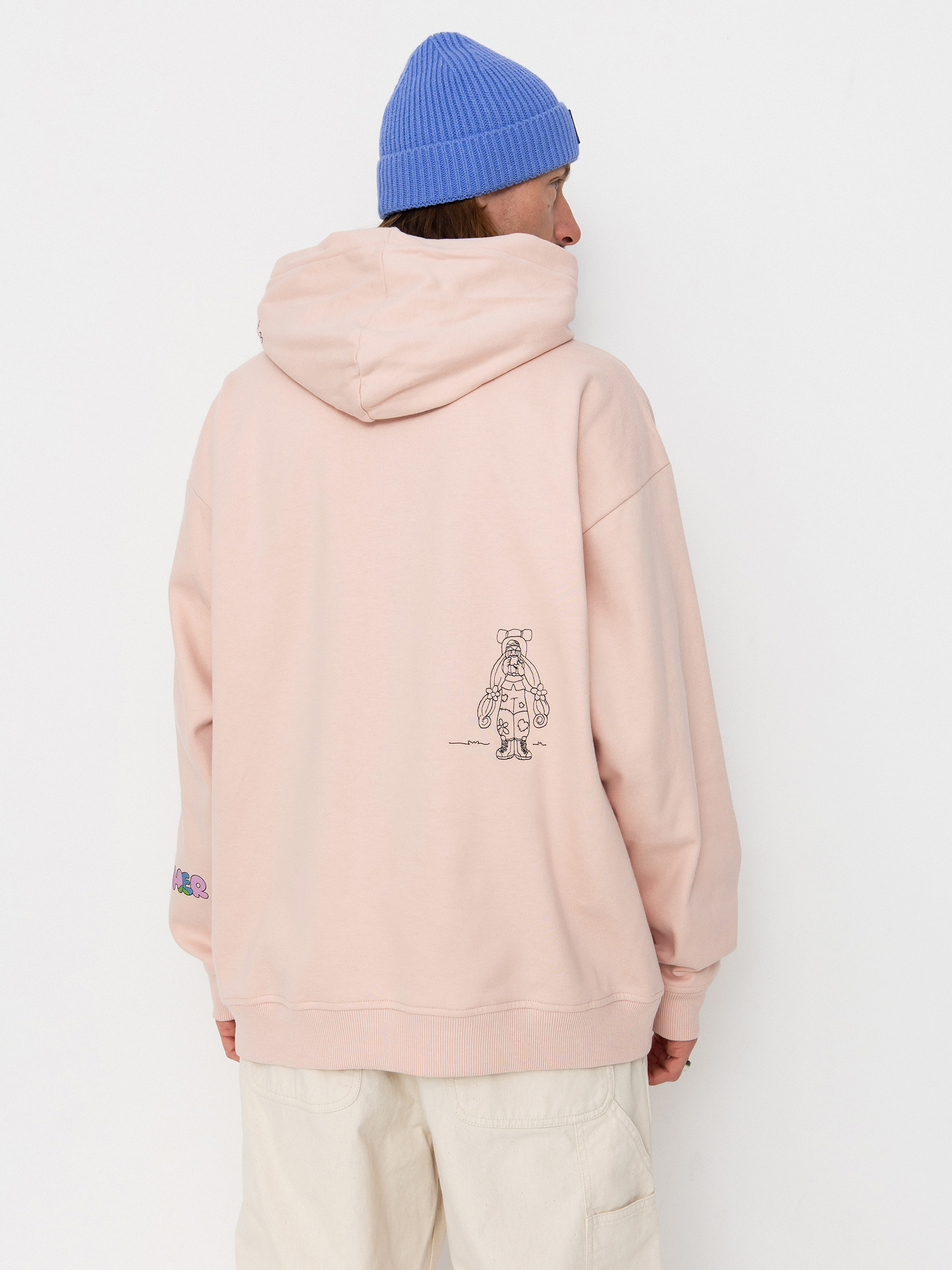 The North Face Mountain Cleanup Oversized HD Hoodie (pink moss)