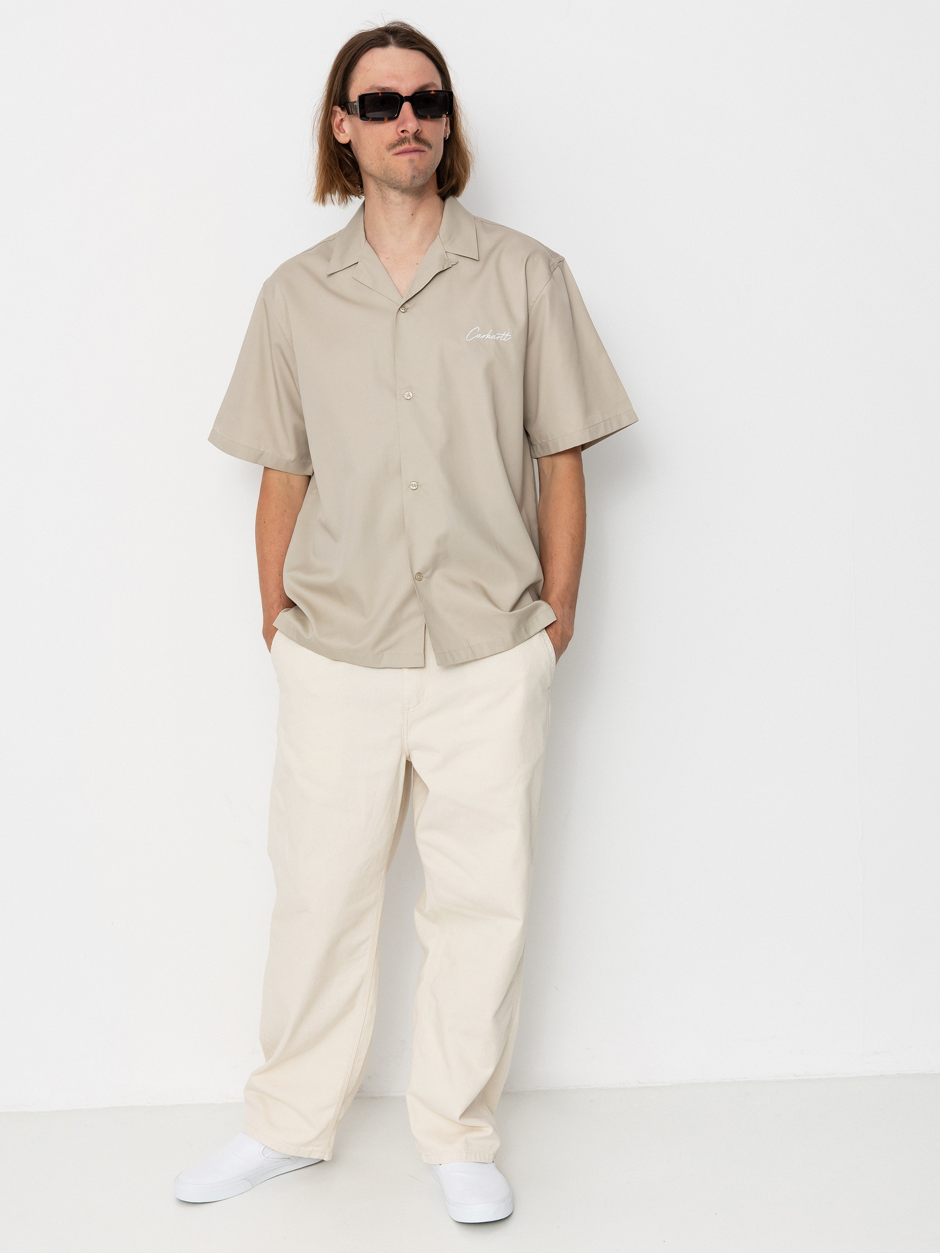 Carhartt WIP Delray Shirt (fleur de sel/white)