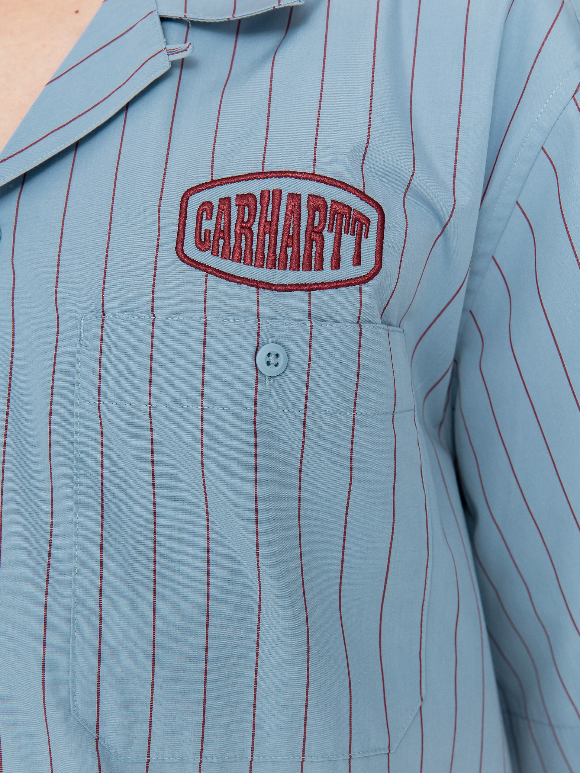 Carhartt WIP Hendry Shirt (seaton stripe/frosted blue/mulberry)