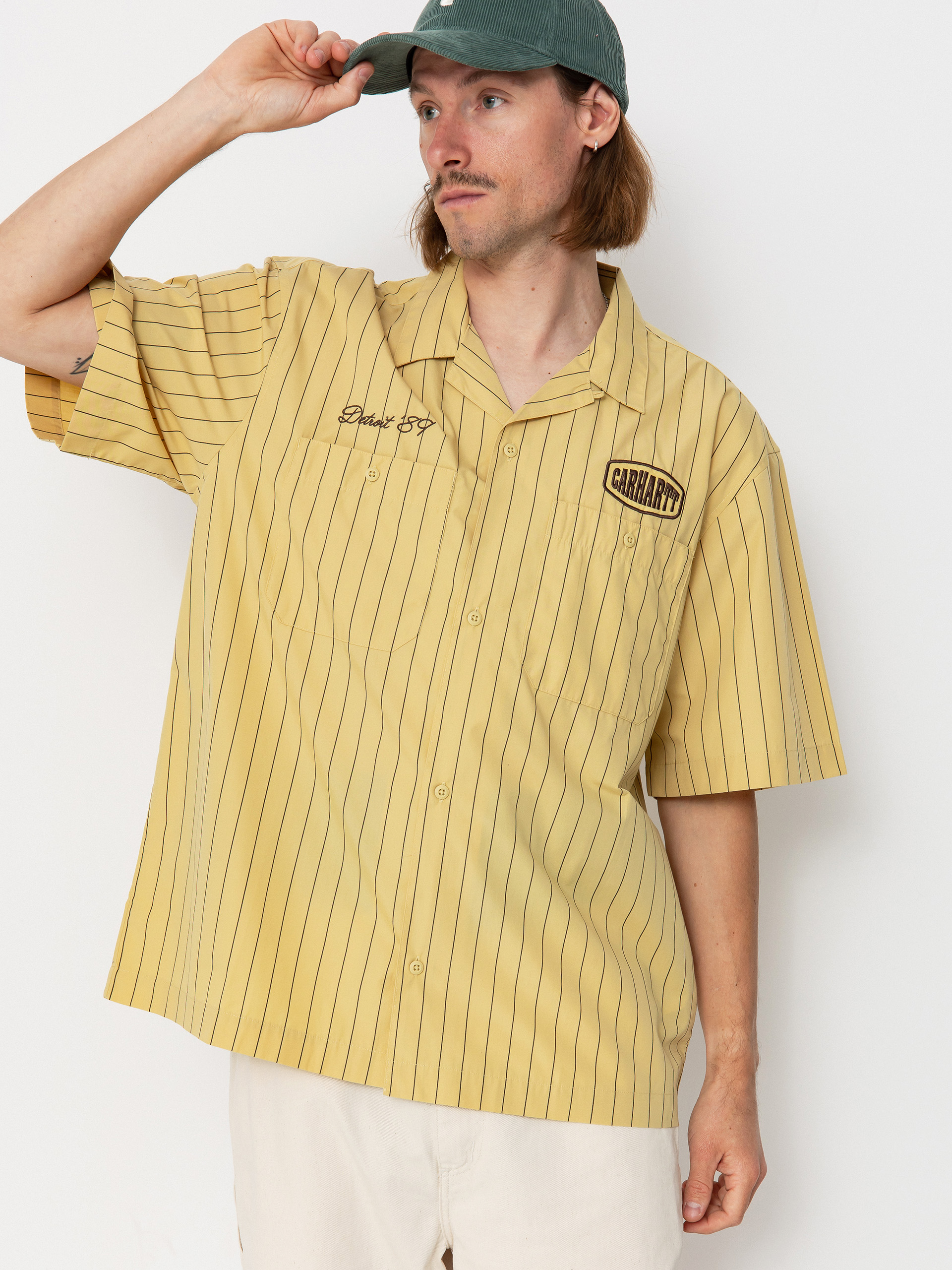 【Carhartt】S/S PHOTO STRIP SHIRT R6577 PHOTO STRIP SHIRT BLACK/WHITE | Bodega