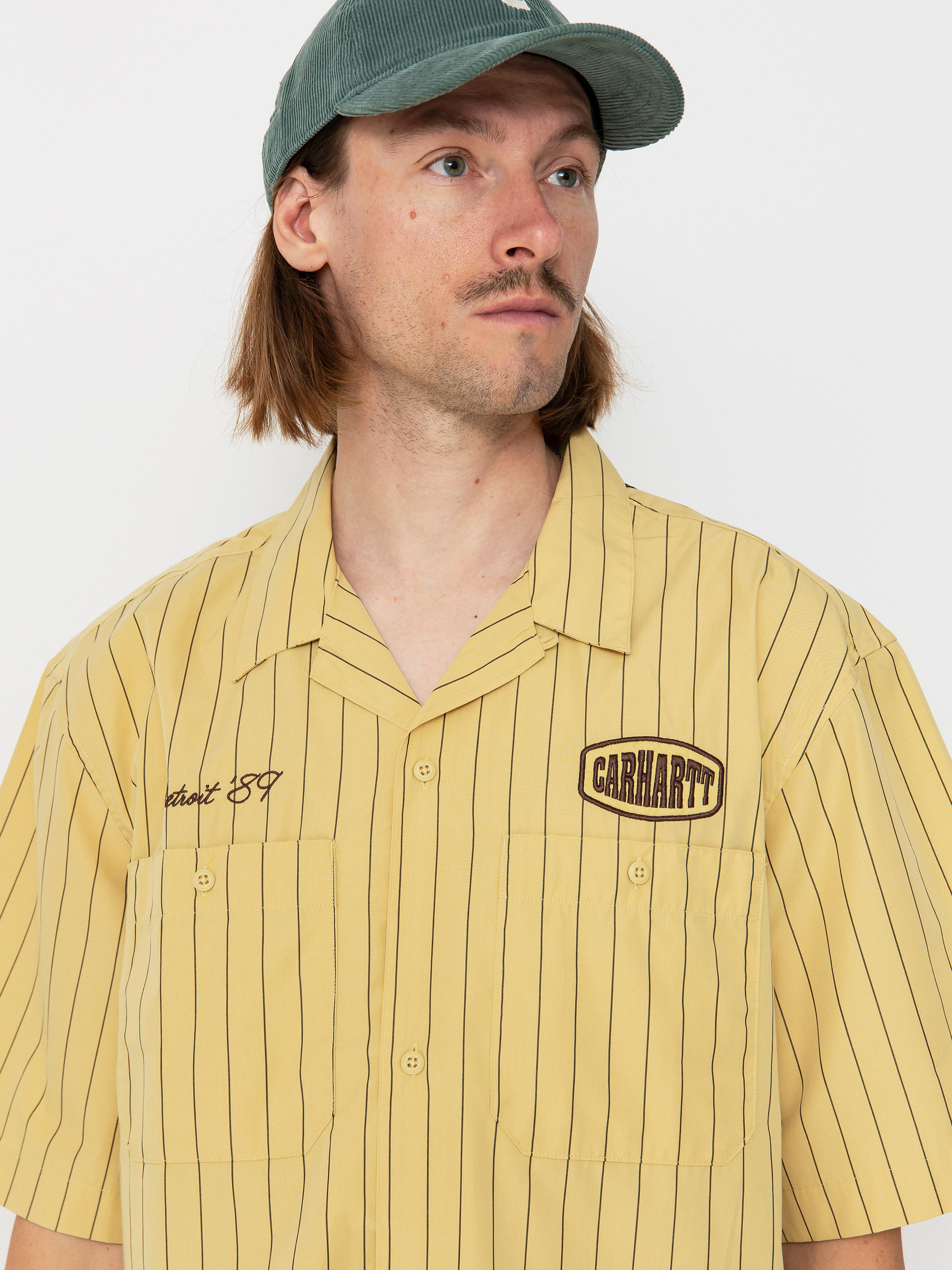 Carhartt WIP Hendry Shirt - yellow (seaton stripe/straw/liberica)
