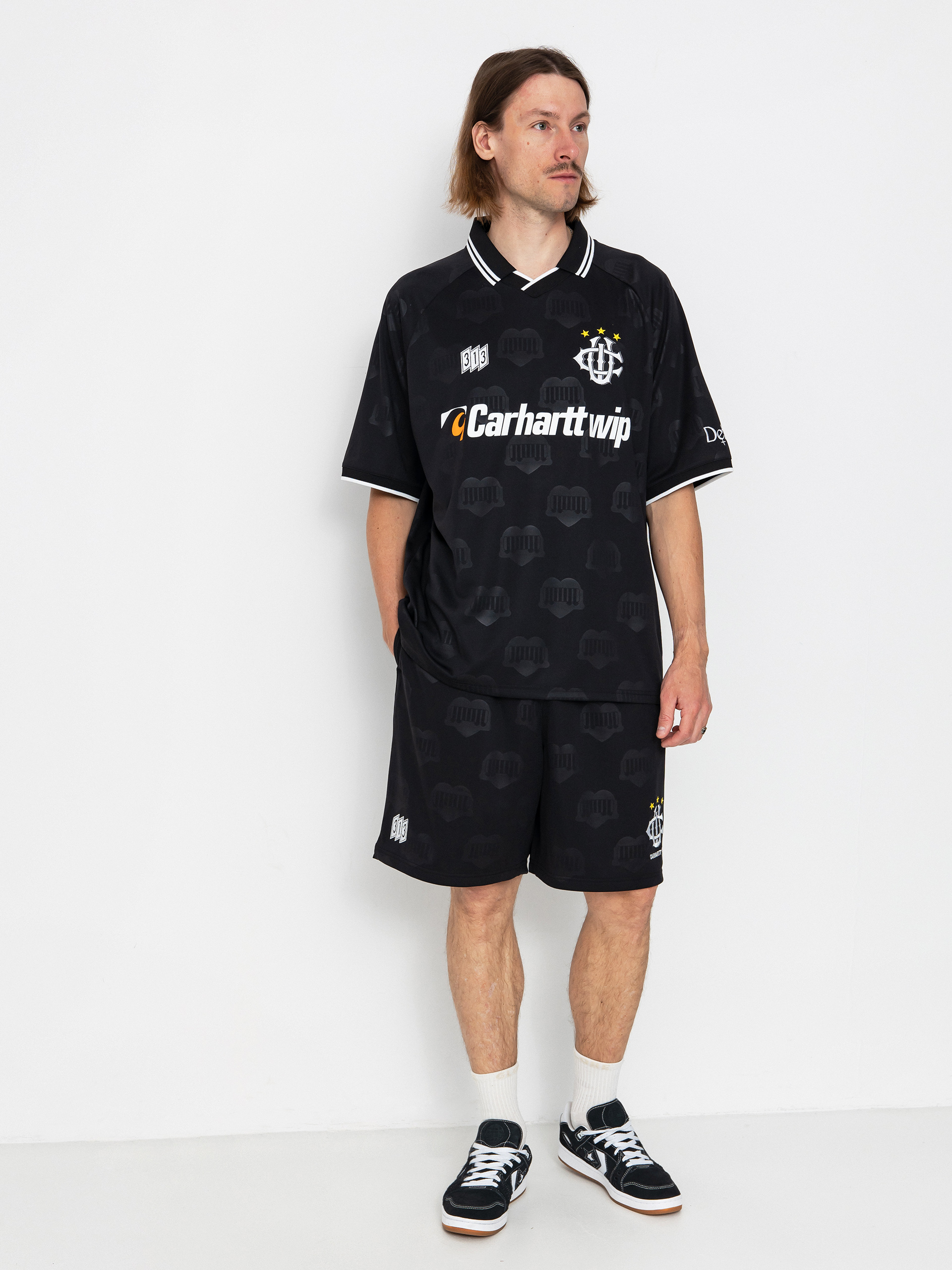 Carhartt WIP Hartts Football T-Shirt (heart train jacquard/black)