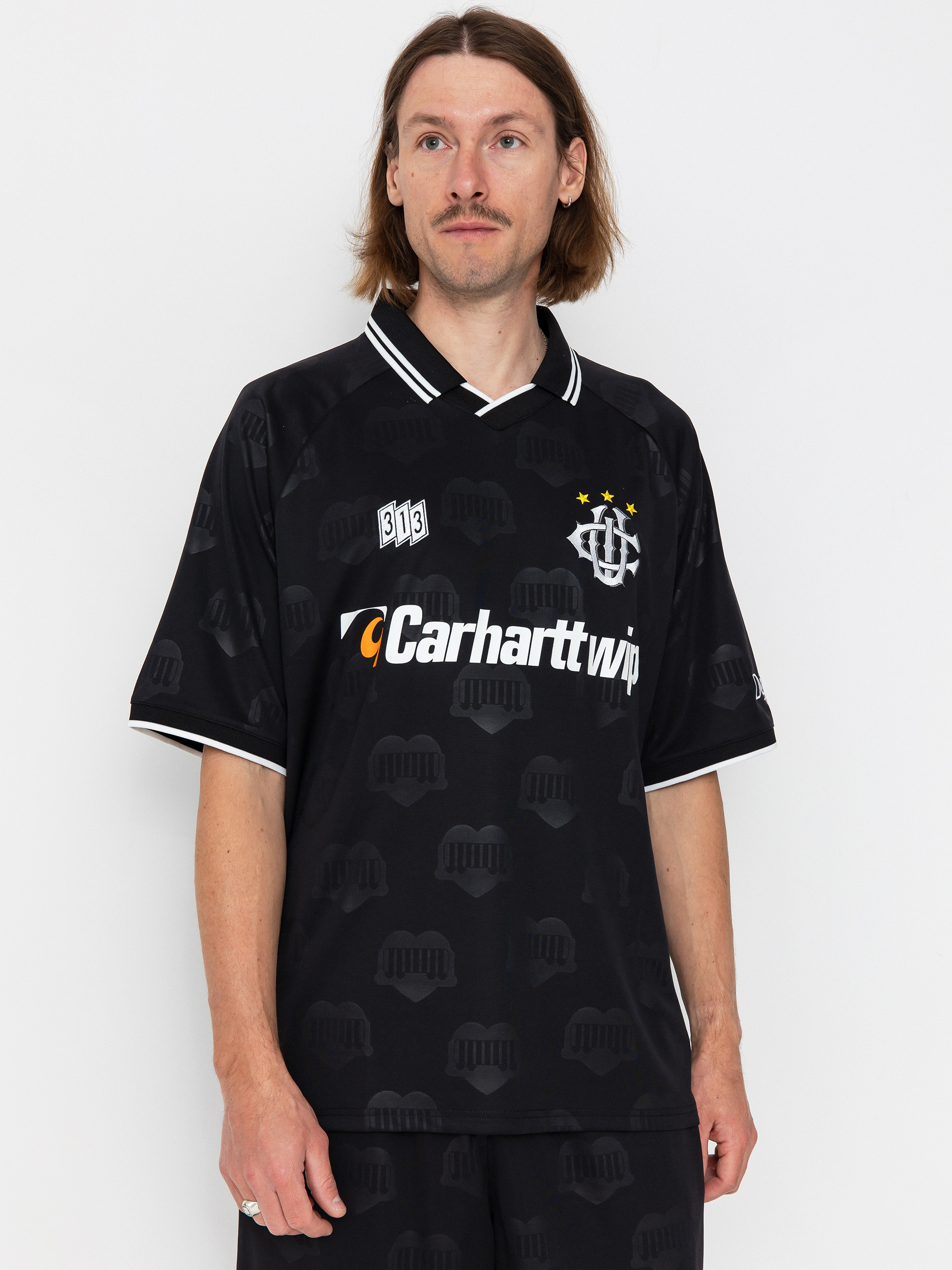 Carhartt WIP Hartts Football T-Shirt (heart train jacquard/black)