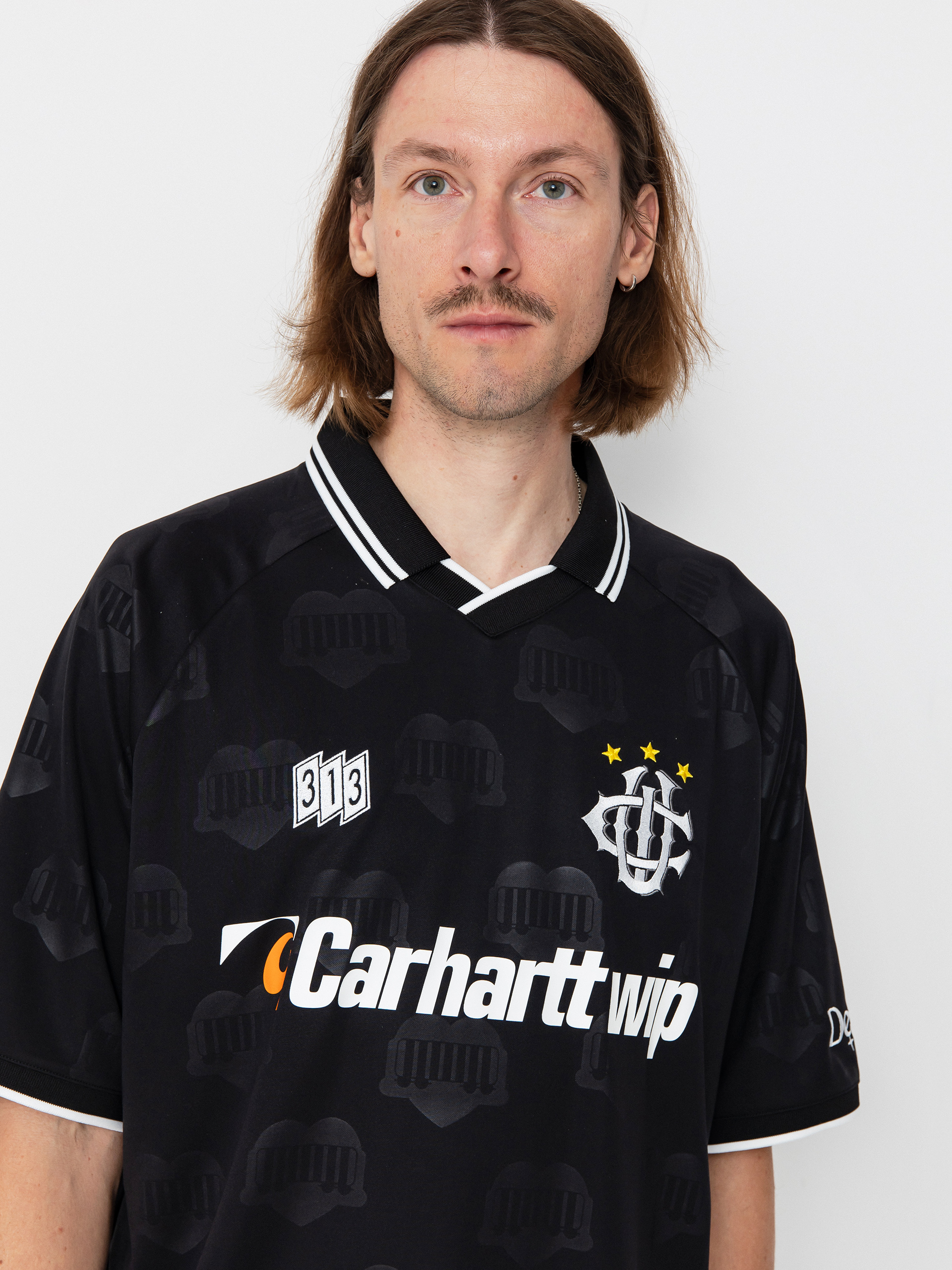 Carhartt WIP Hartts Football T-Shirt (heart train jacquard/black)