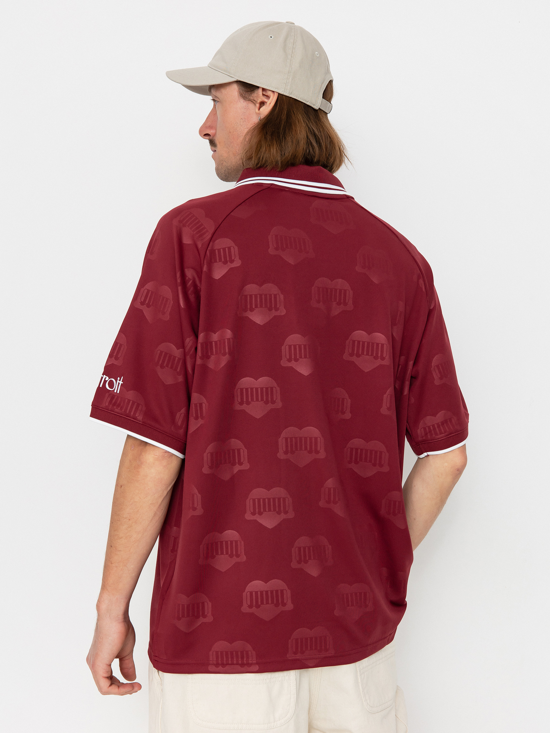Carhartt WIP Hartts Football T-Shirt (heart train jacquard/mulberry)