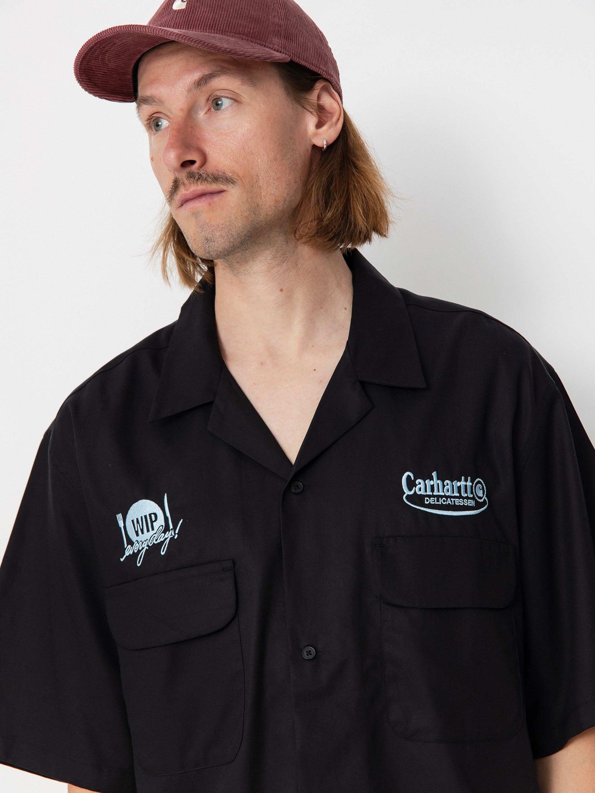 Carhartt WIP Hemd Deli (black/bluebird)