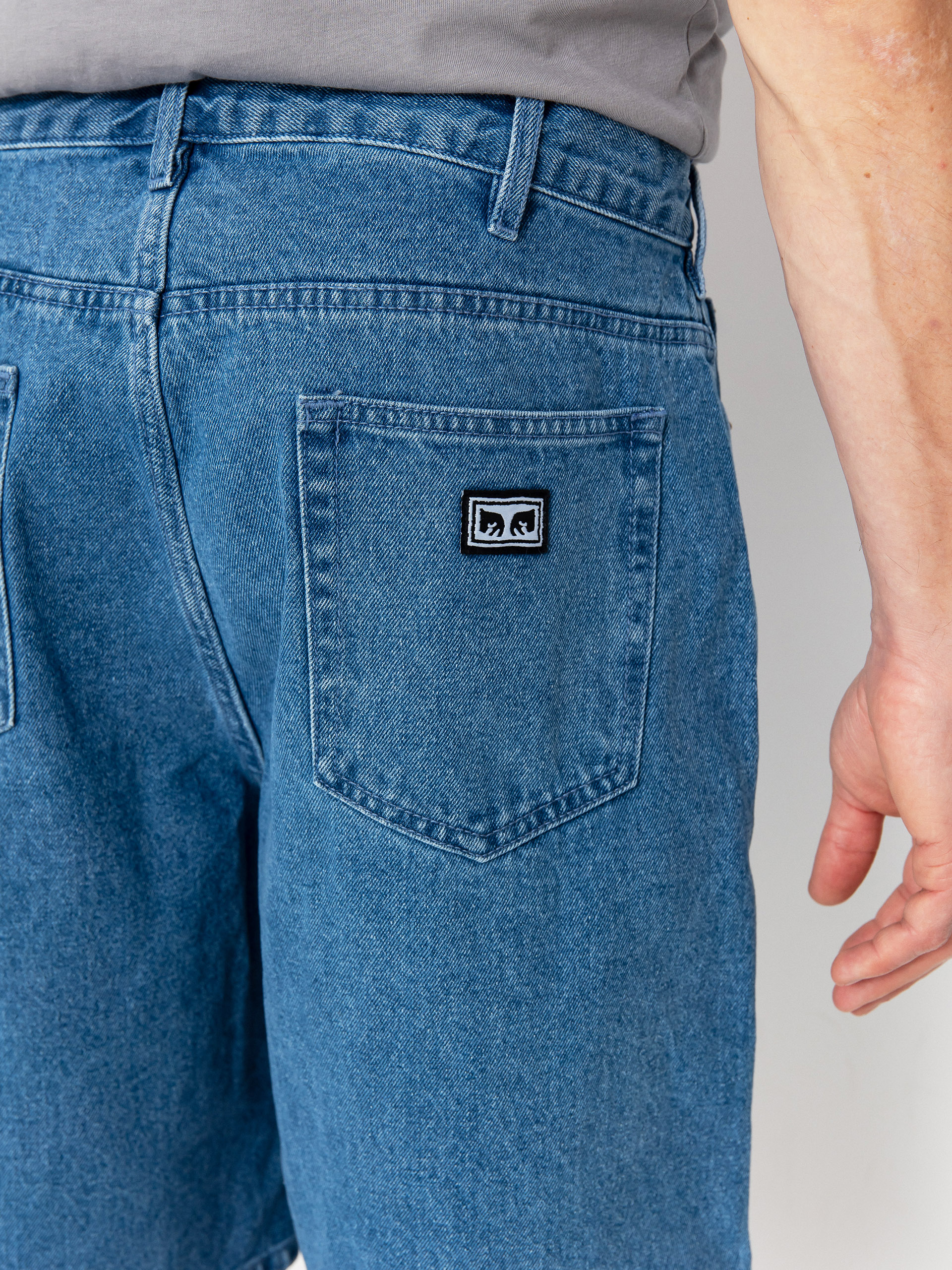 OBEY Bigwig Baggy Denim Shorts (light indigo)