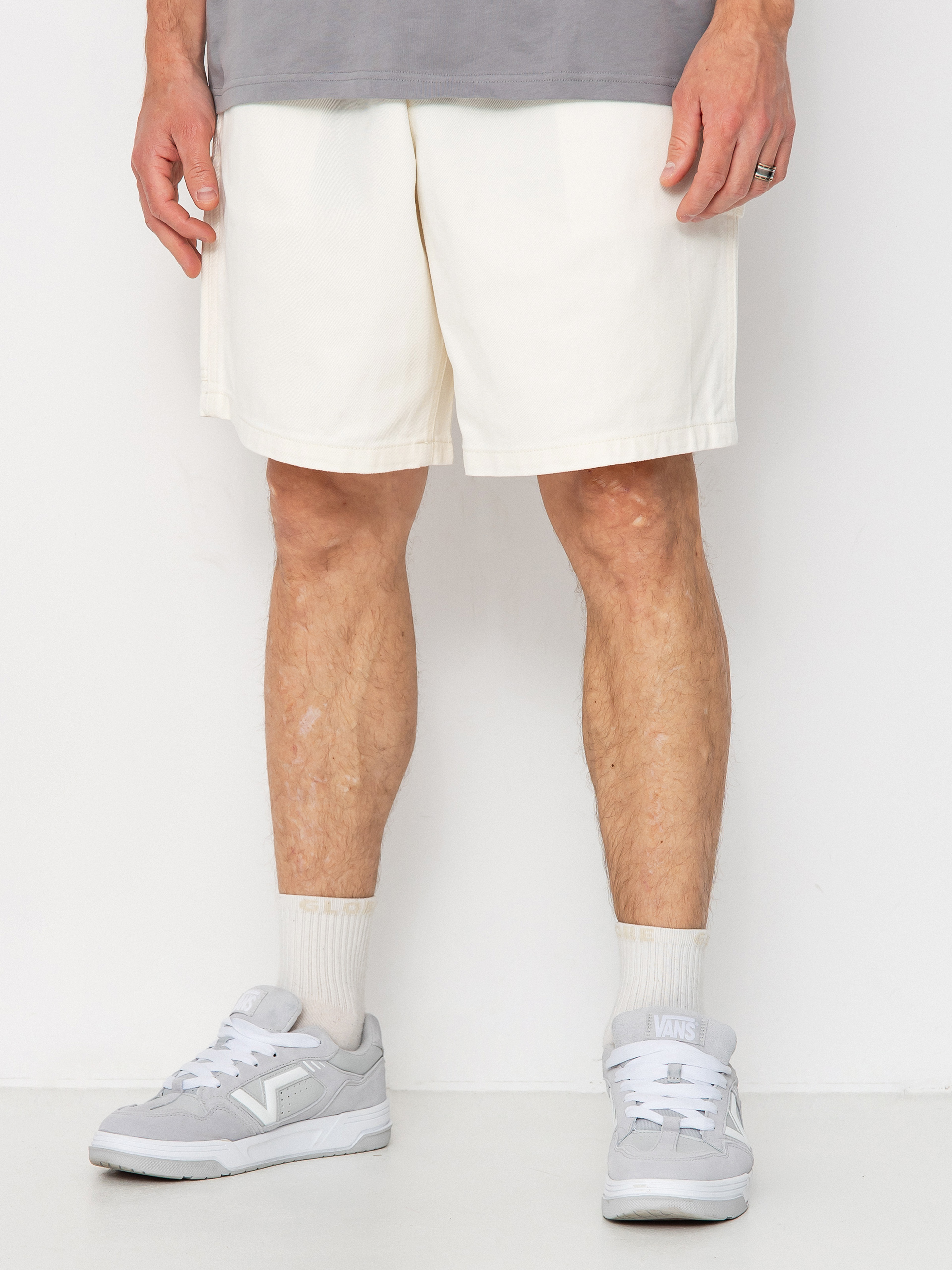 OBEY Easy Denim Carpenter Shorts (unbleached faded wash)