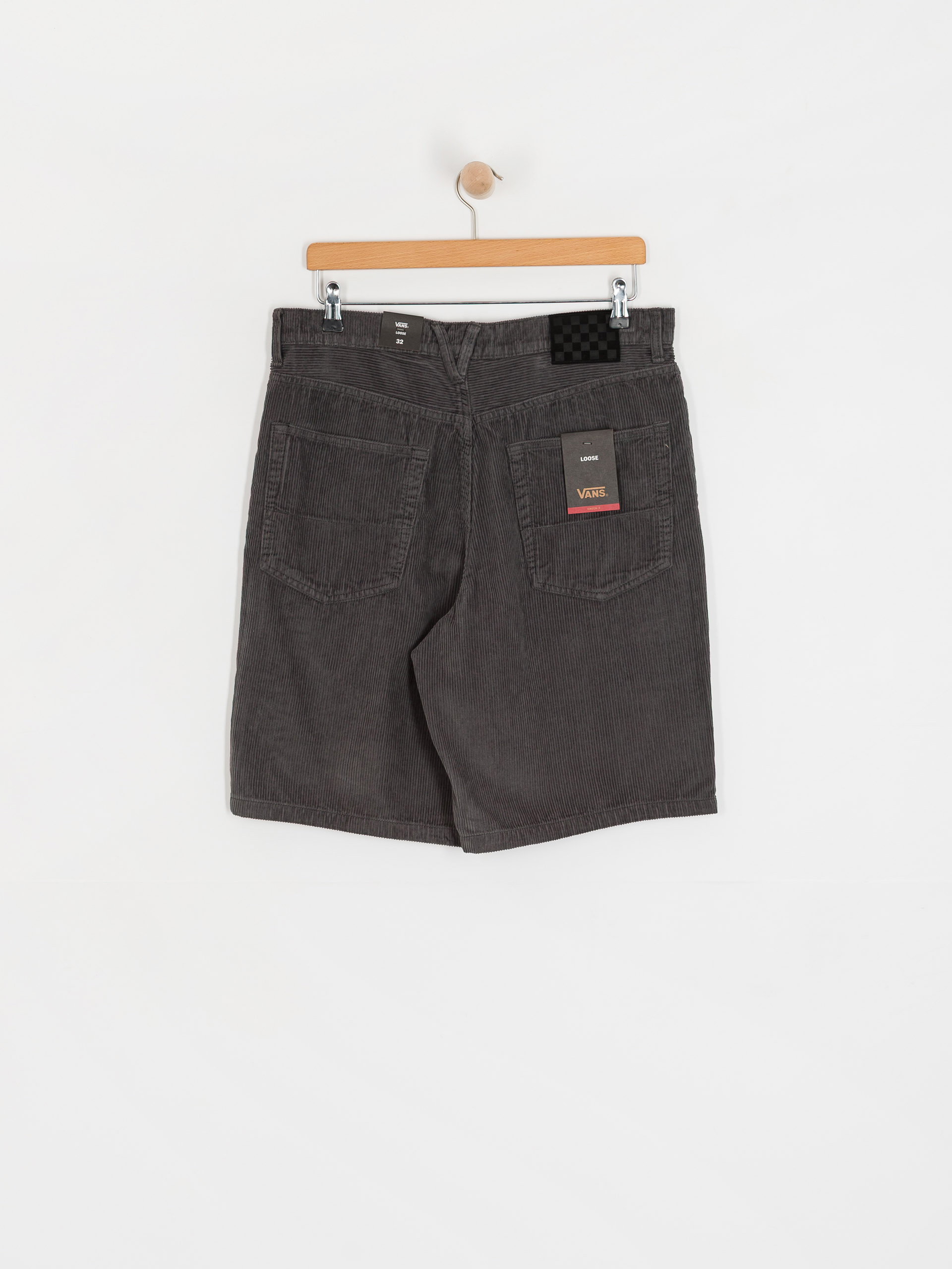 Vans Check 5 Loose Corduroy Shorts - grey (asphalt)
