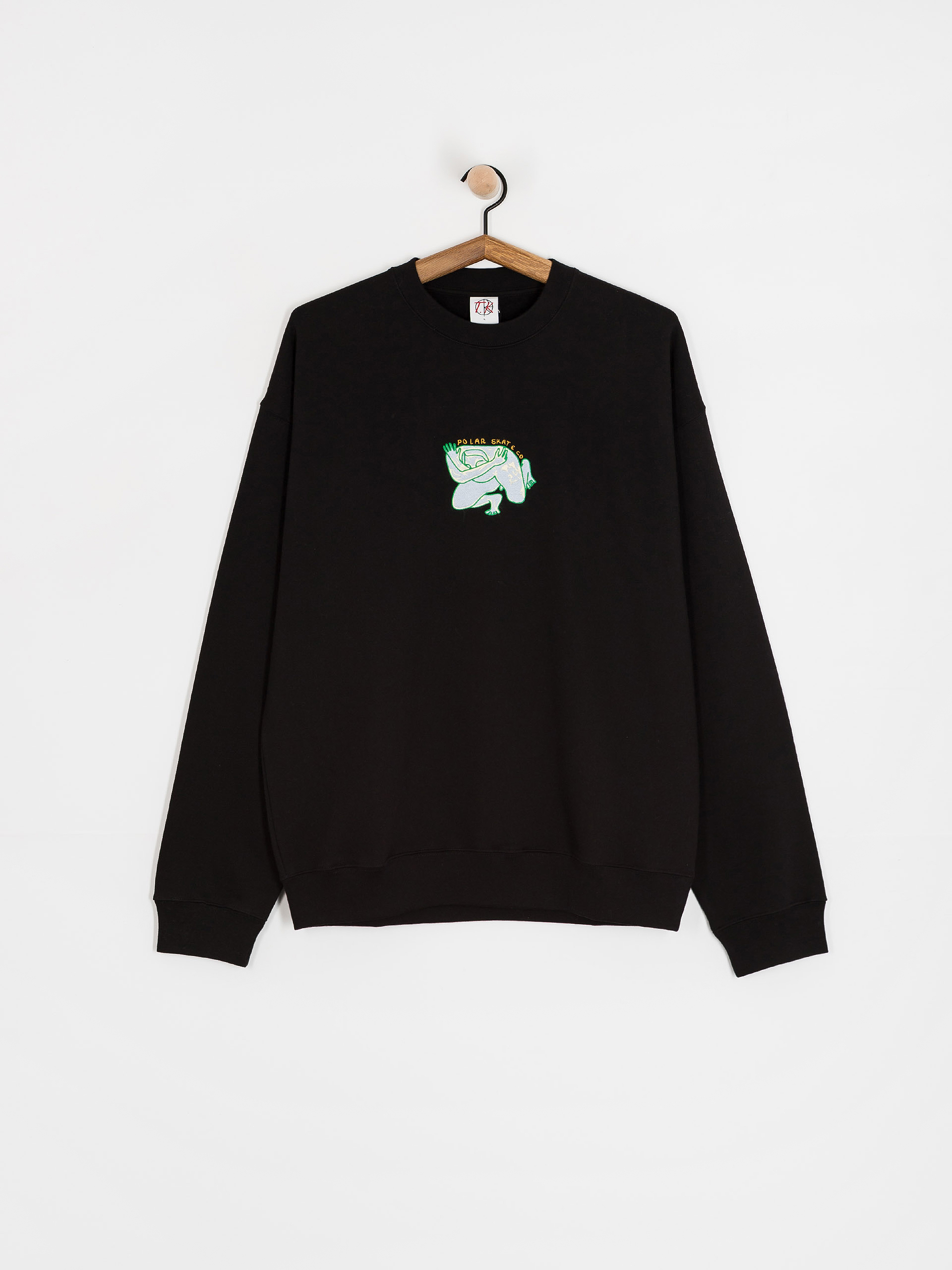 Polar Skate Dave Crewneck Shy Bow Sweatshirt (black)