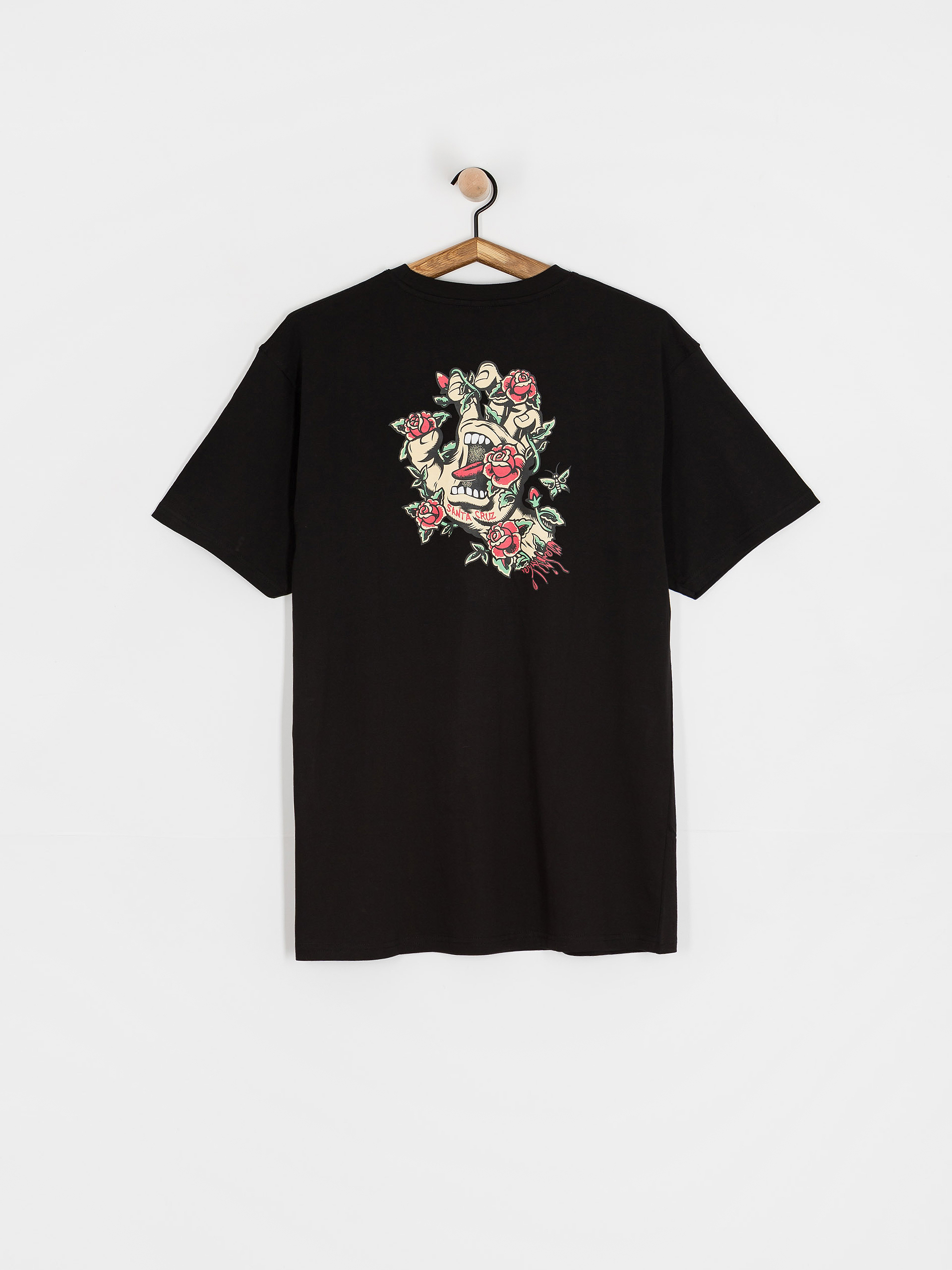 Santa Cruz Screaming Rose Flash T-Shirt (black)