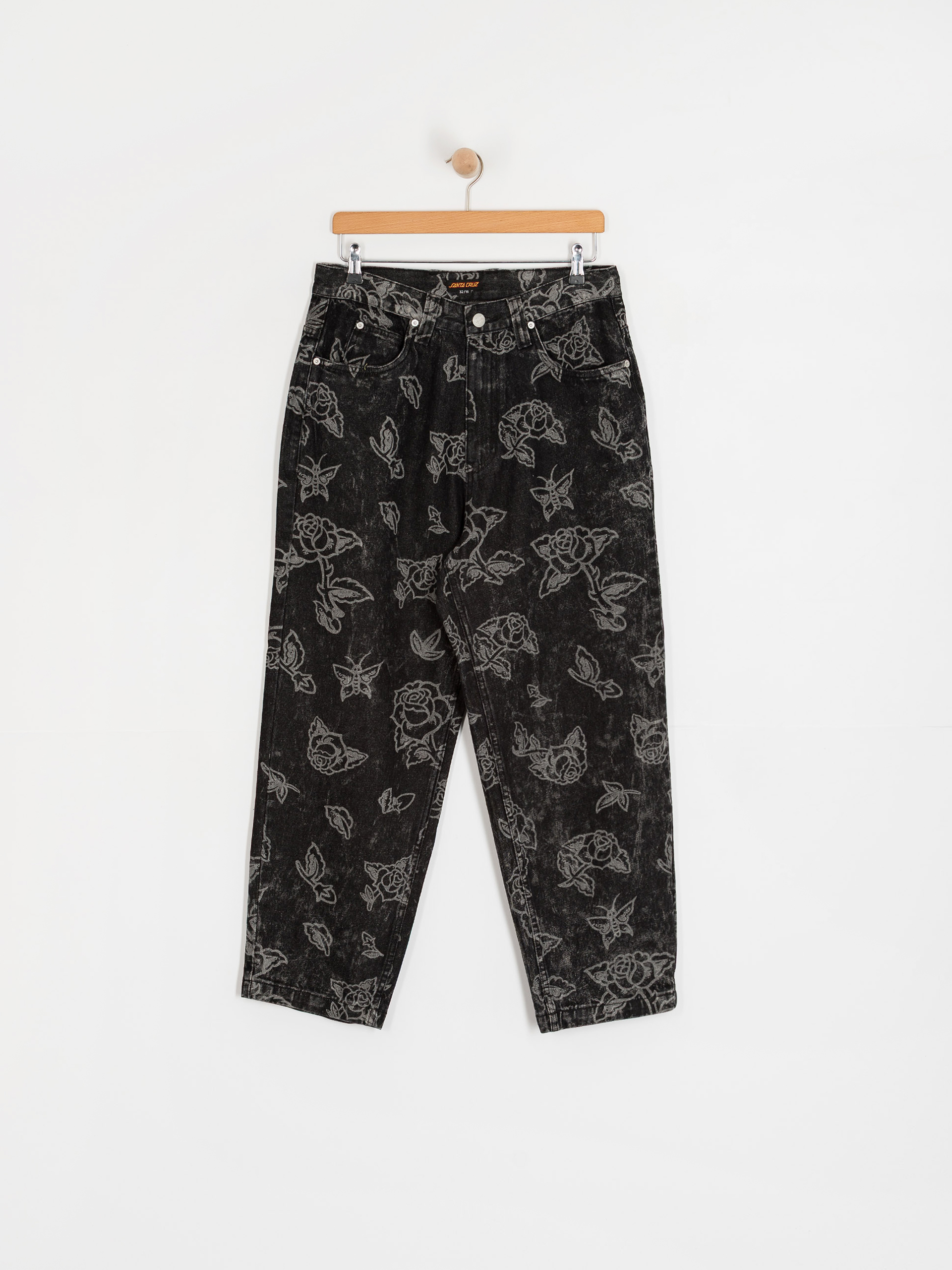 Santa Cruz Big Pants - black (mono flash roses)