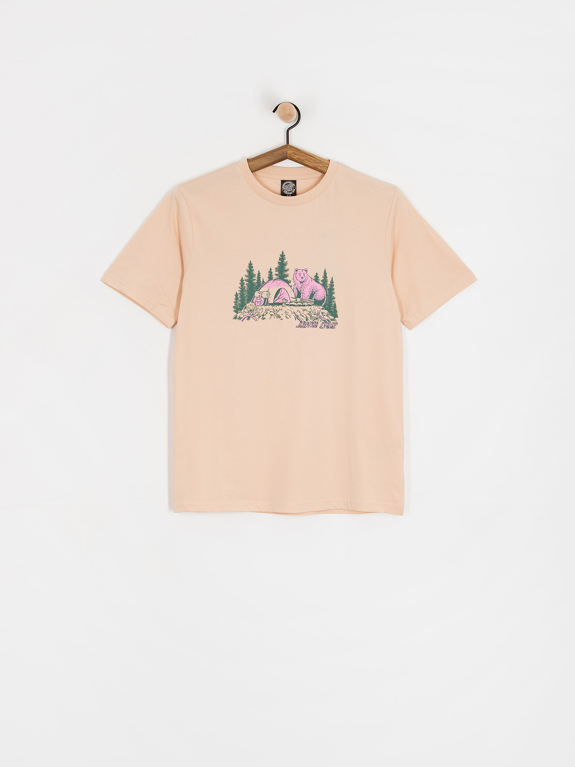Santa Cruz Woodland Mini Strip Front Wmn T-Shirt (oat)