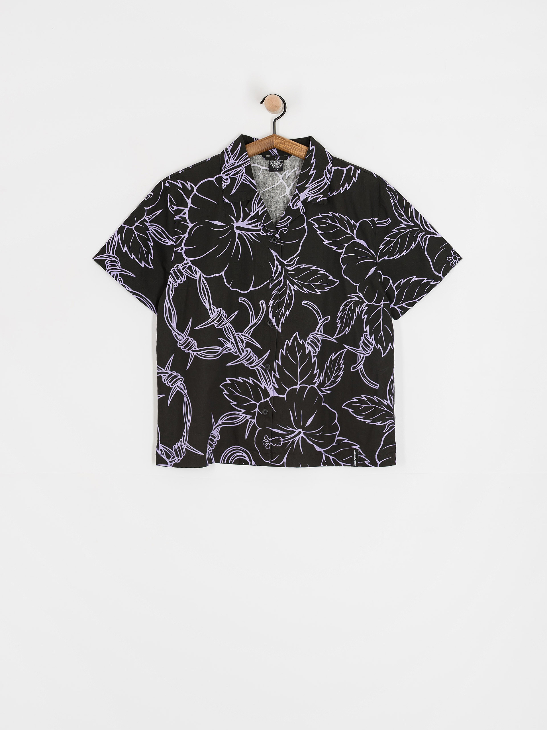 Santa Cruz Mono Cabana Shirt Wmn Hemd (black/lavender)