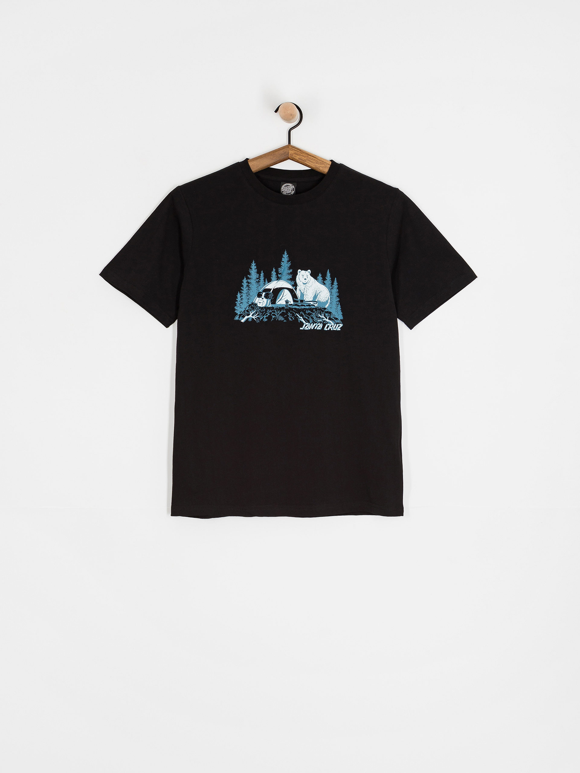 Santa Cruz Woodland Mini Strip Front Wmn T-Shirt (black)