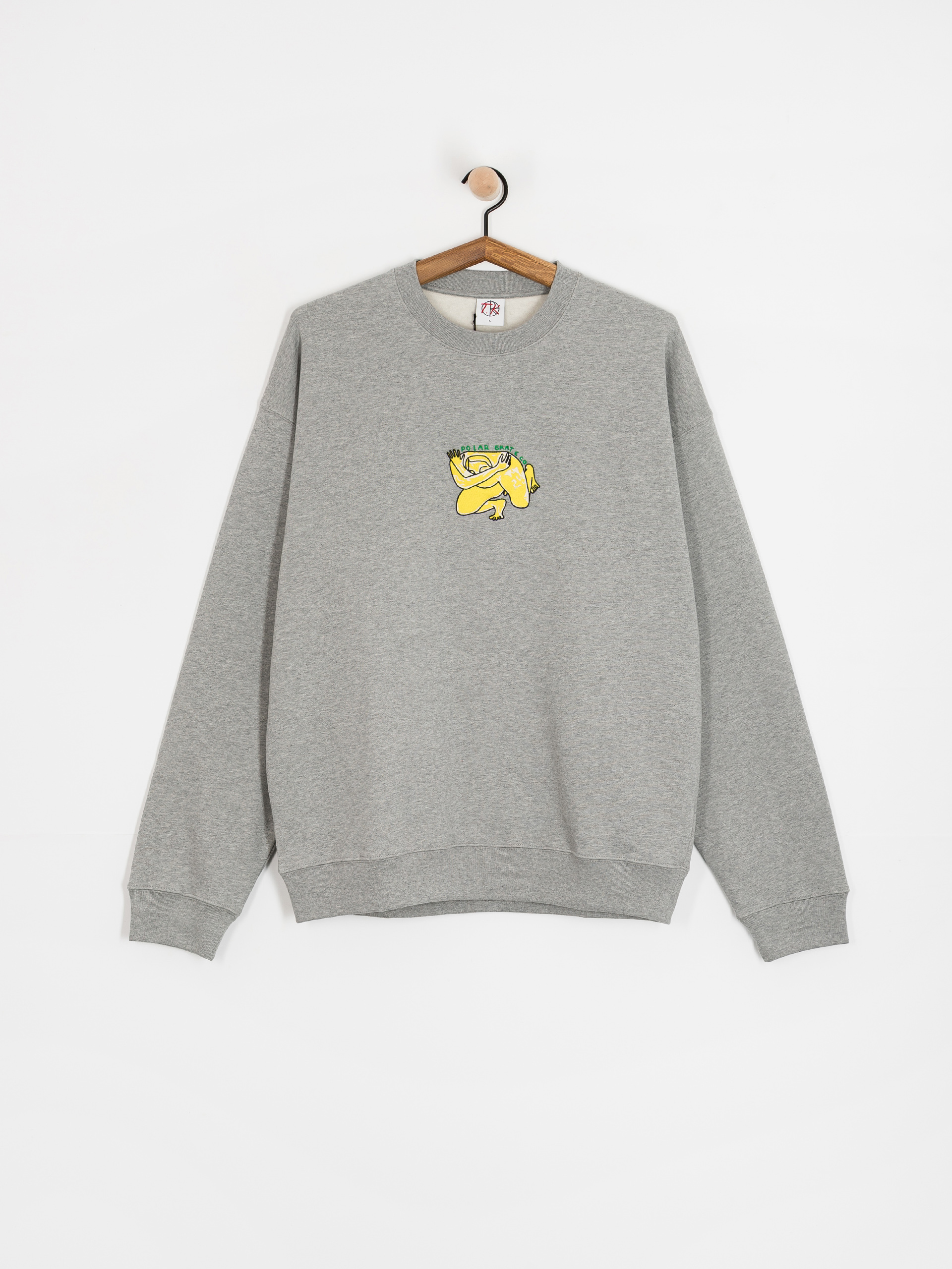Polar Skate Dave Crewneck Shy Bow Sweatshirt (heather grey)