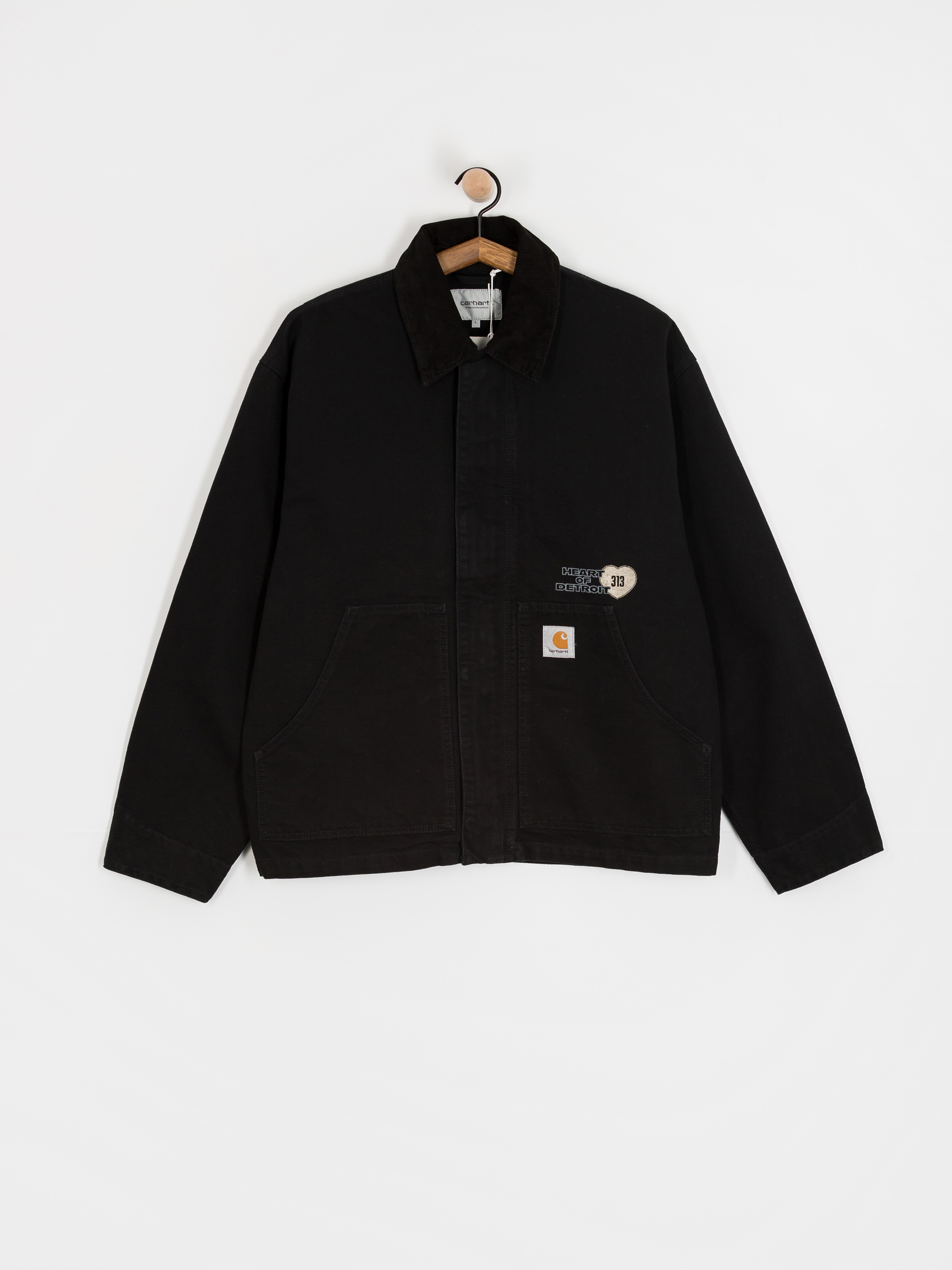 Carhartt WIP OG Arcan Graphic Jacke (black/black/heavy stone wash)