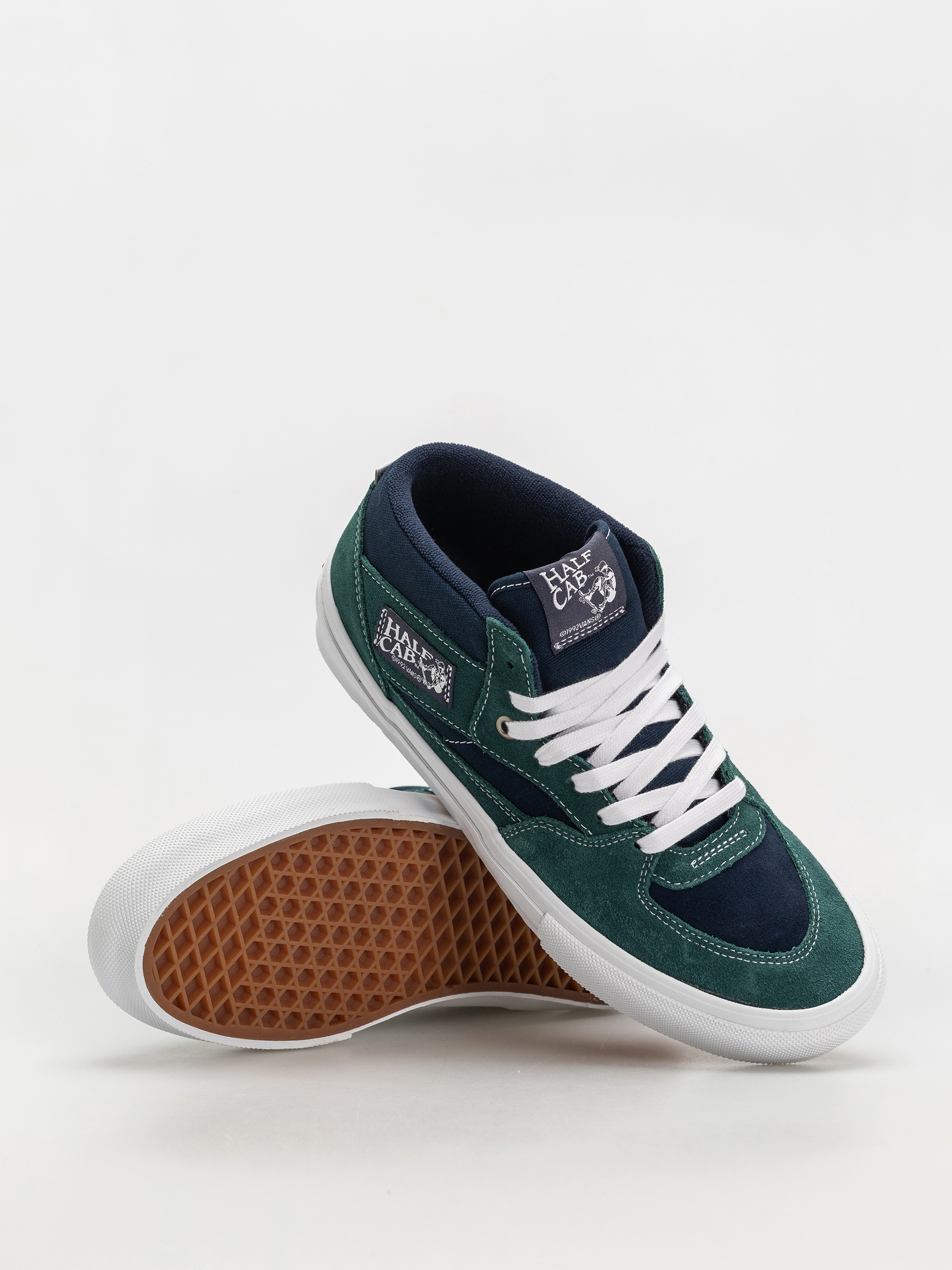 Vans Skate Half Cab Shoes (tartan blue/green)