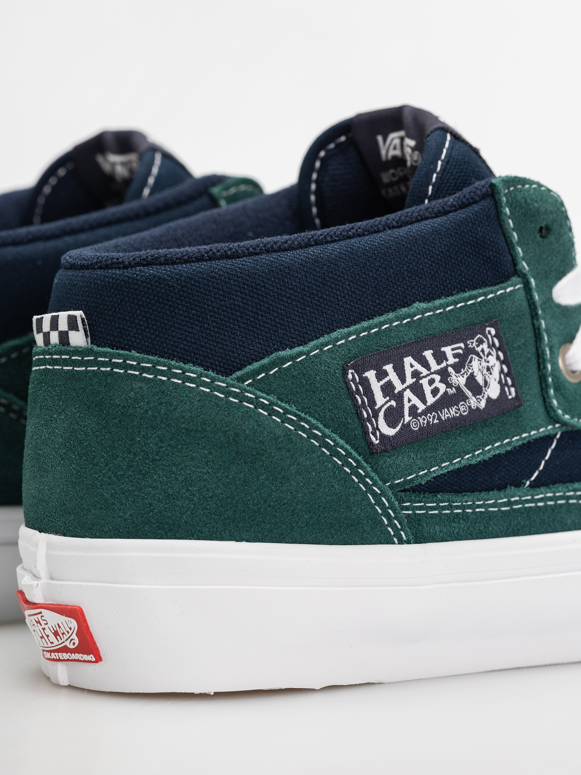 Vans Skate Half Cab Shoes - black (tartan blue/green)