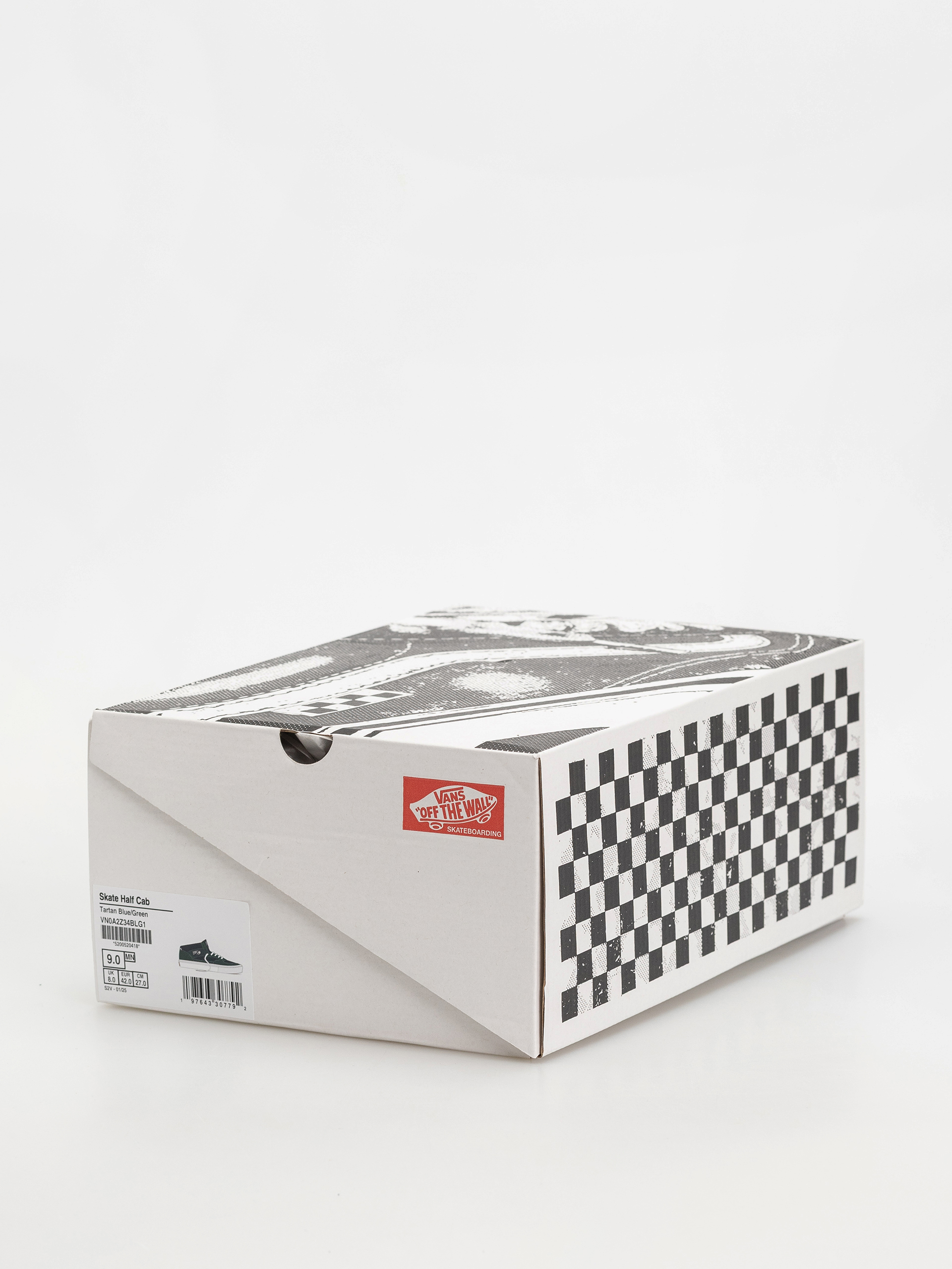 Vans Skate Half Cab Shoes (tartan blue/green)