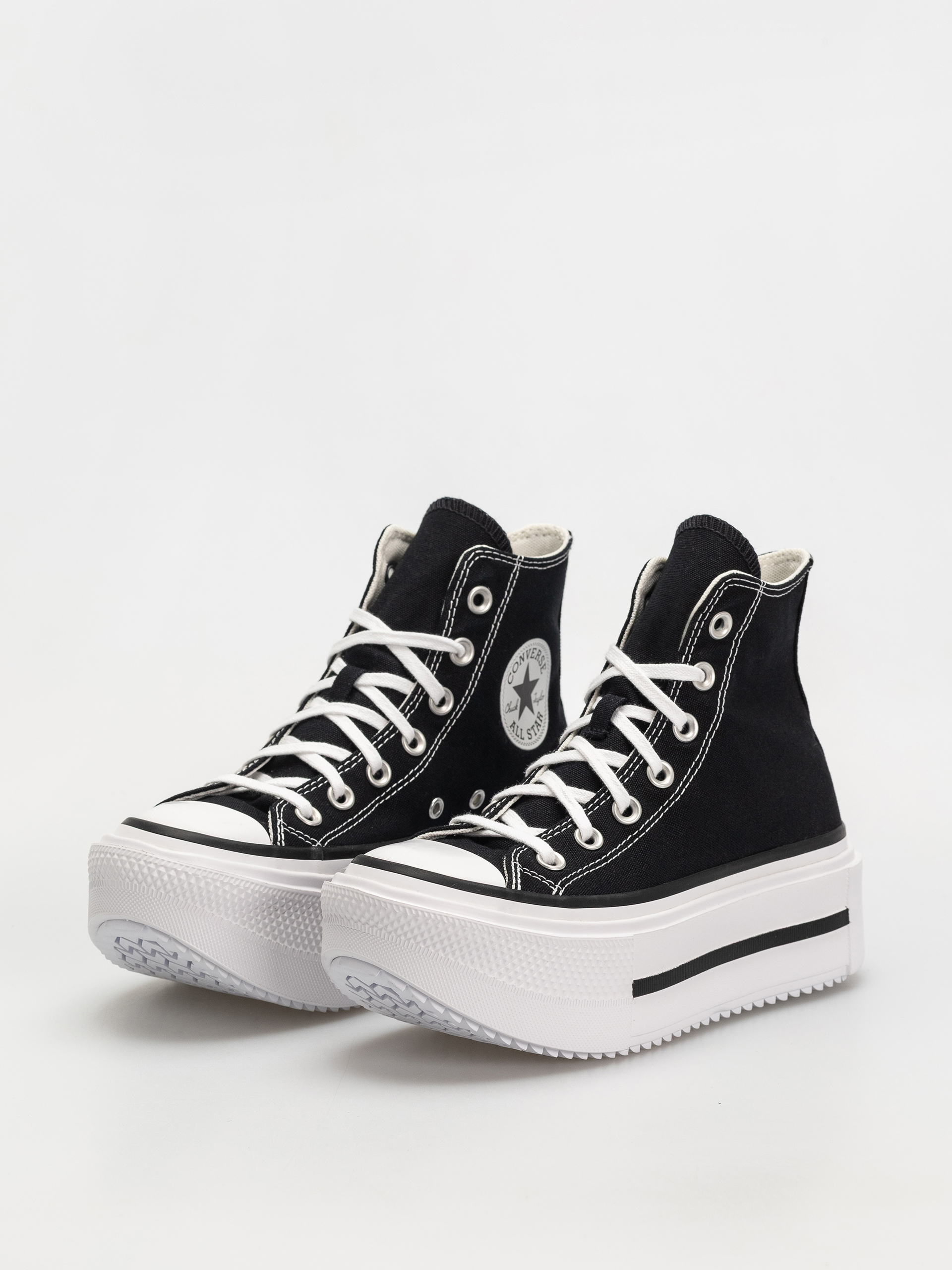Converse Chuck Taylor All Star Lift Double Stack Hi Chucks (black/white/black)